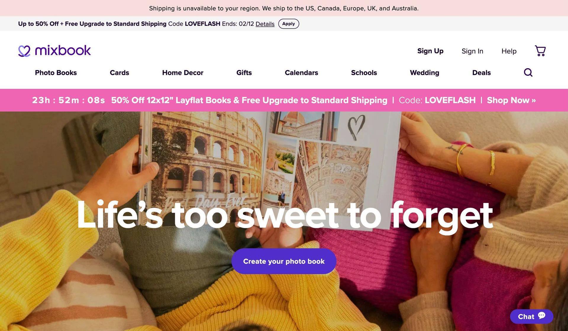 Mixbook-award winning website design