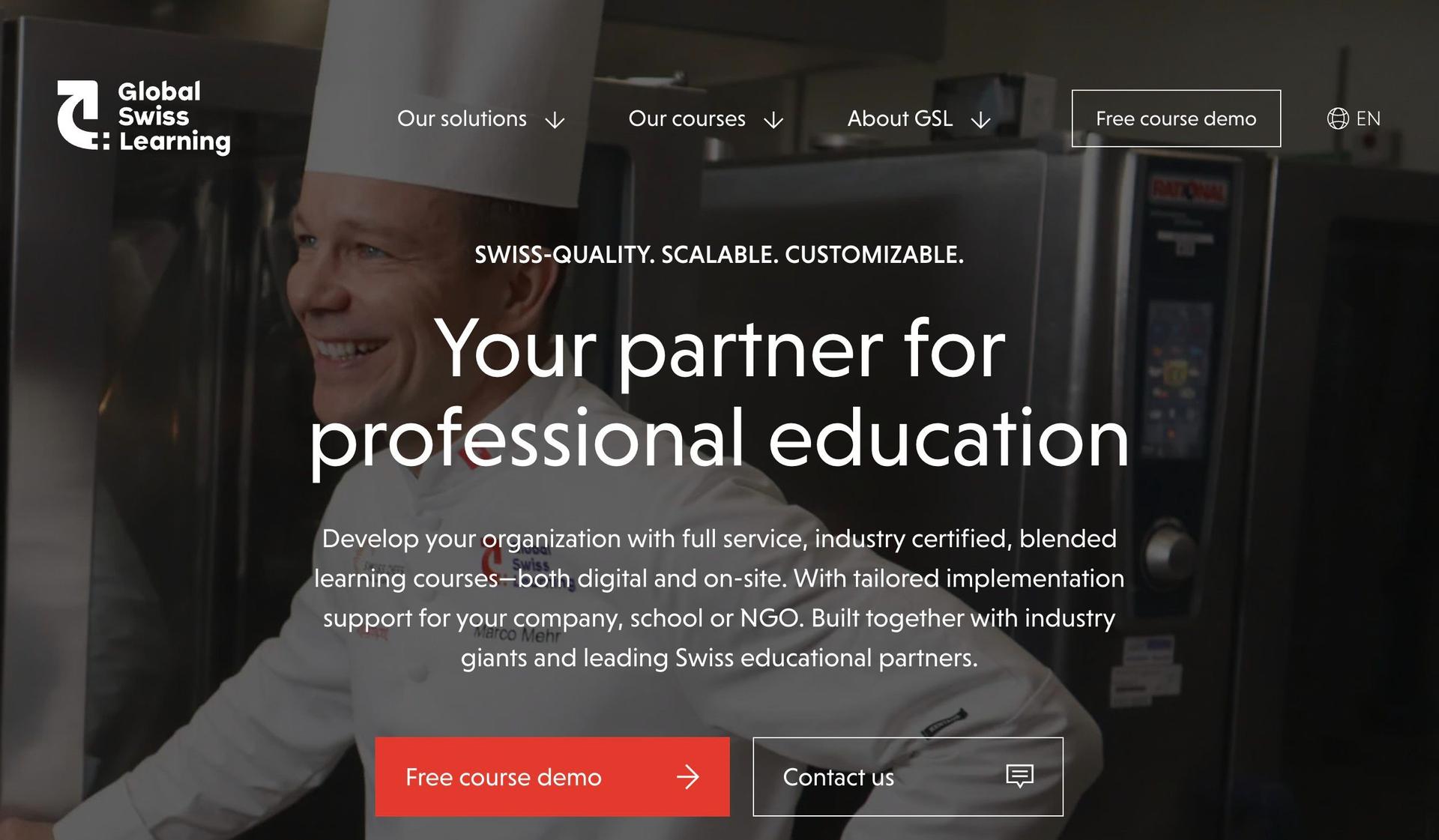 Global Swiss Learning-training website examples