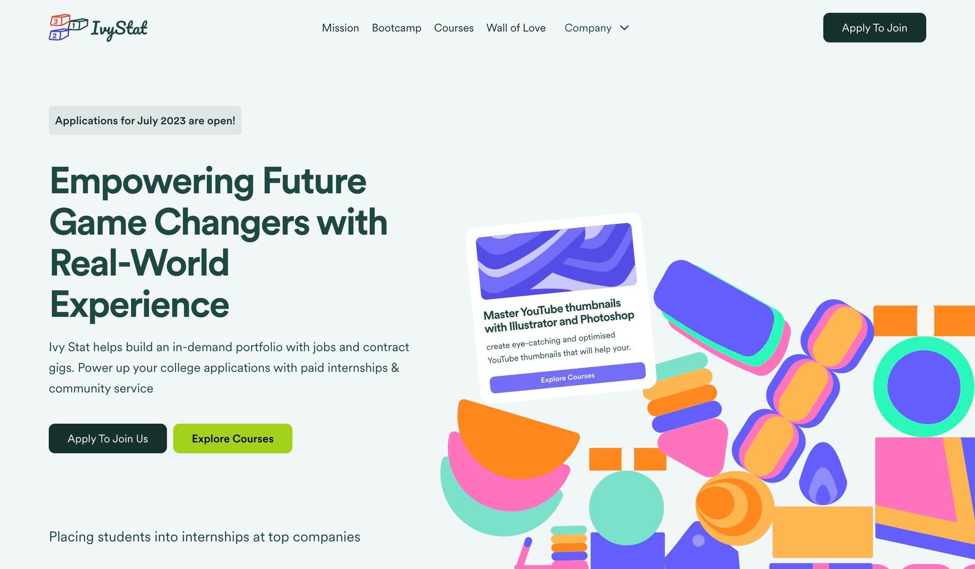 Ivy Stat-training website examples