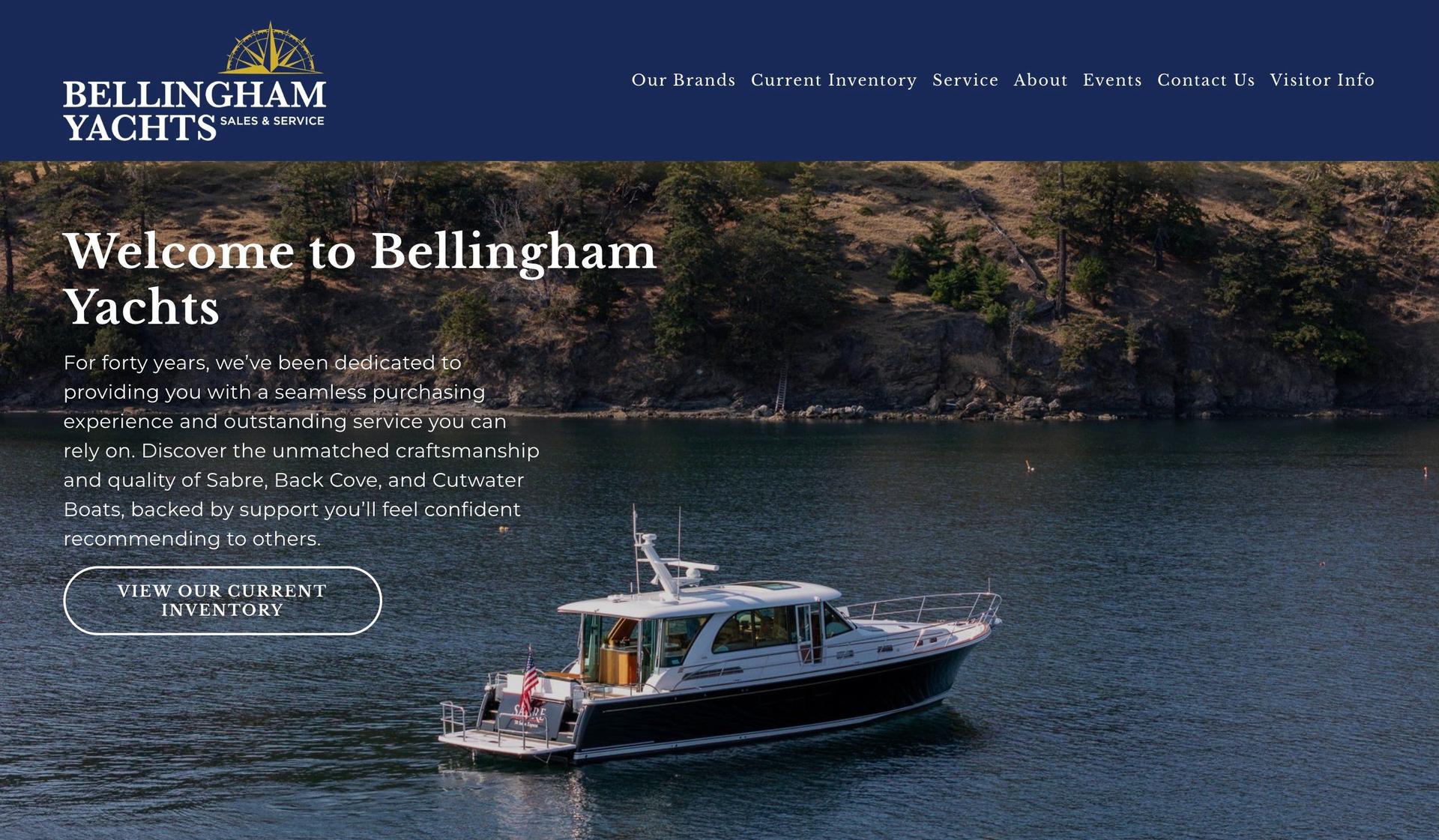 Bellingham Yachts-yacht website design