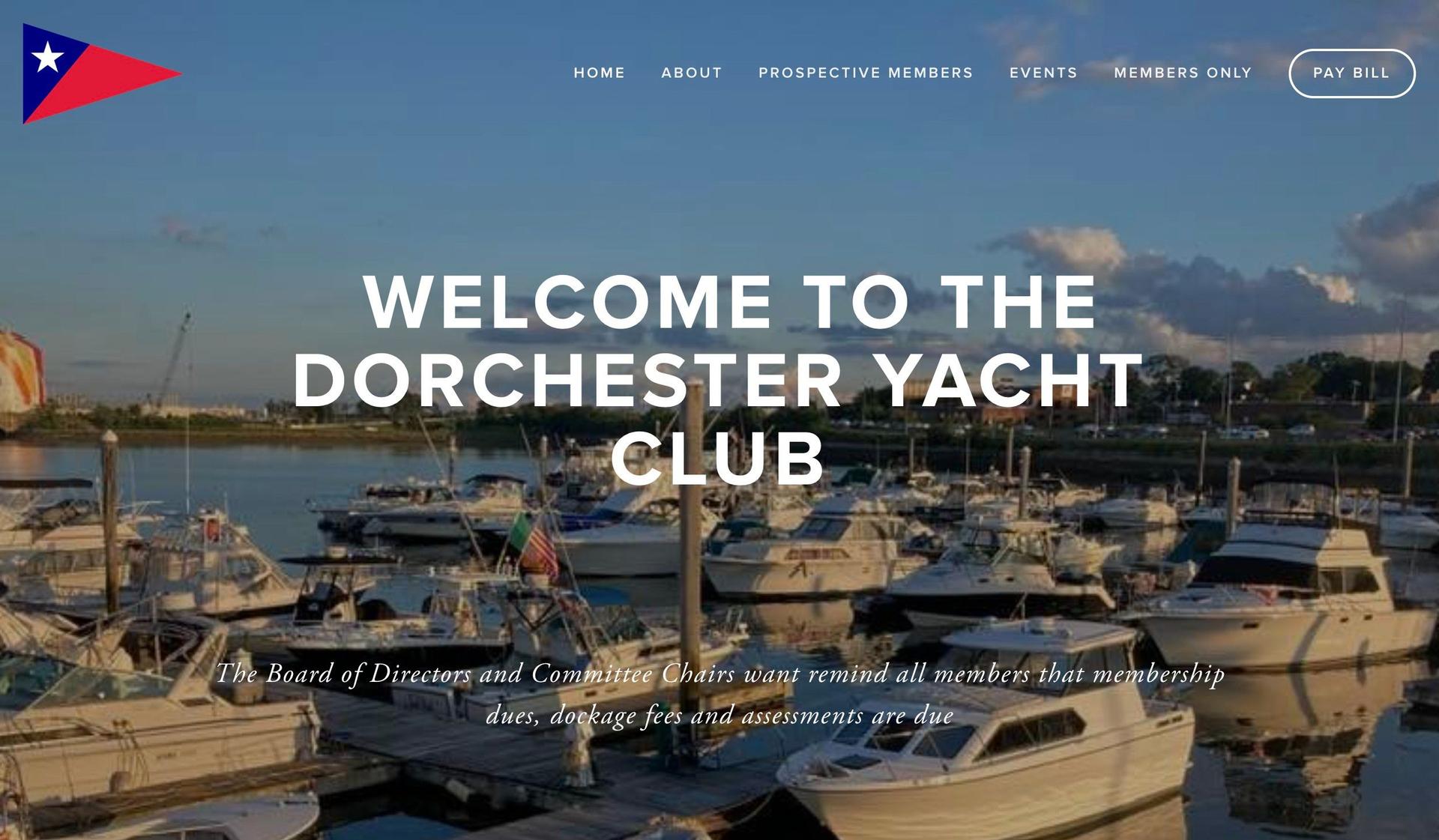 Dorchester Yacht Club-yacht website design