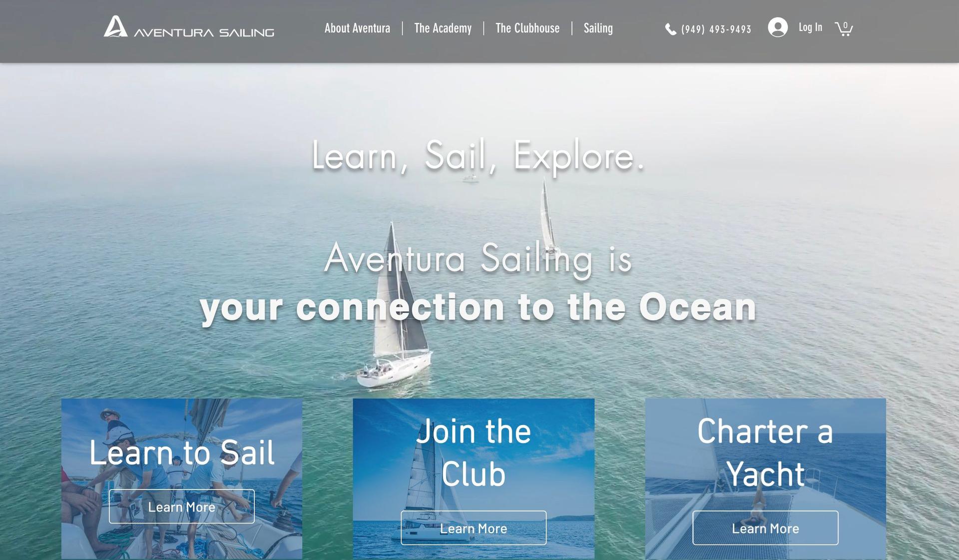 Aventura Sailing-yacht website design