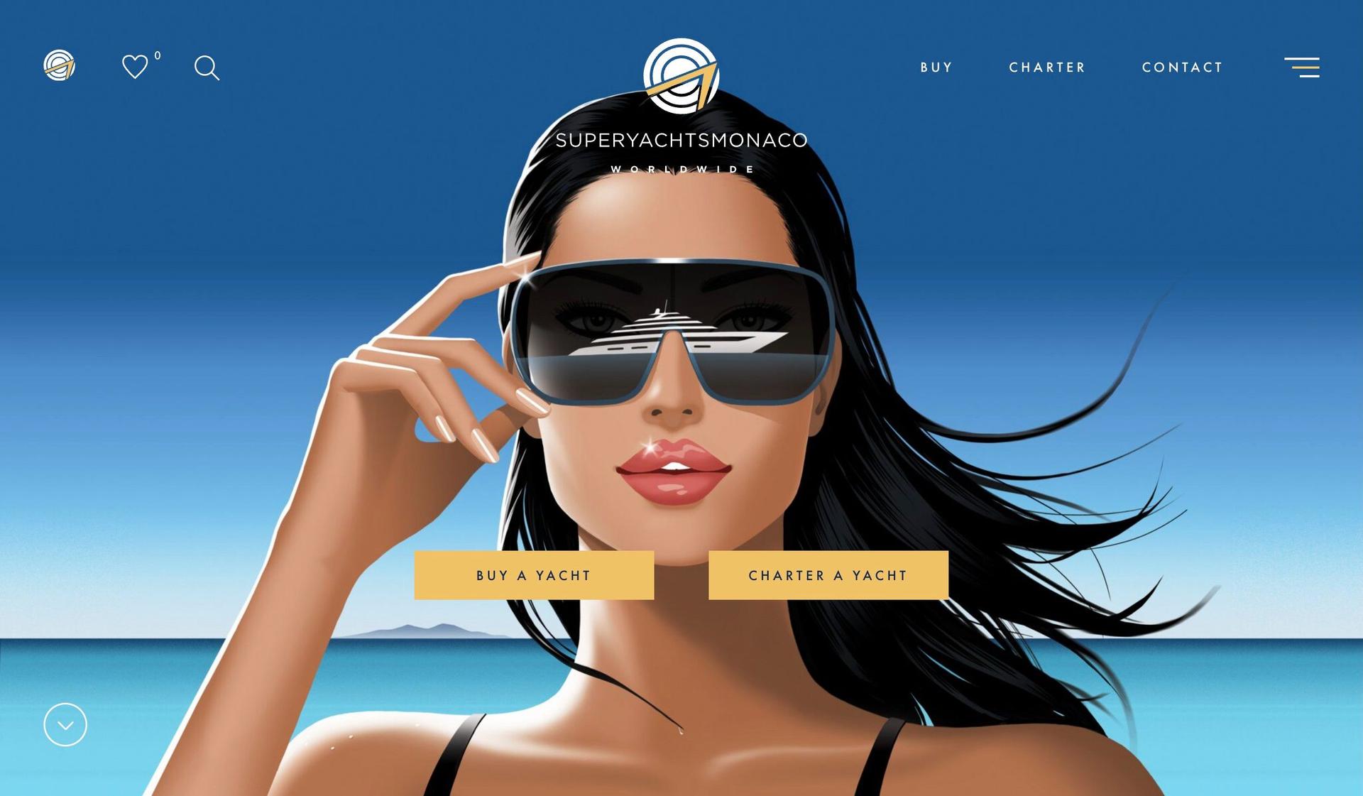 Superyachts Monaco-elegant website design examples