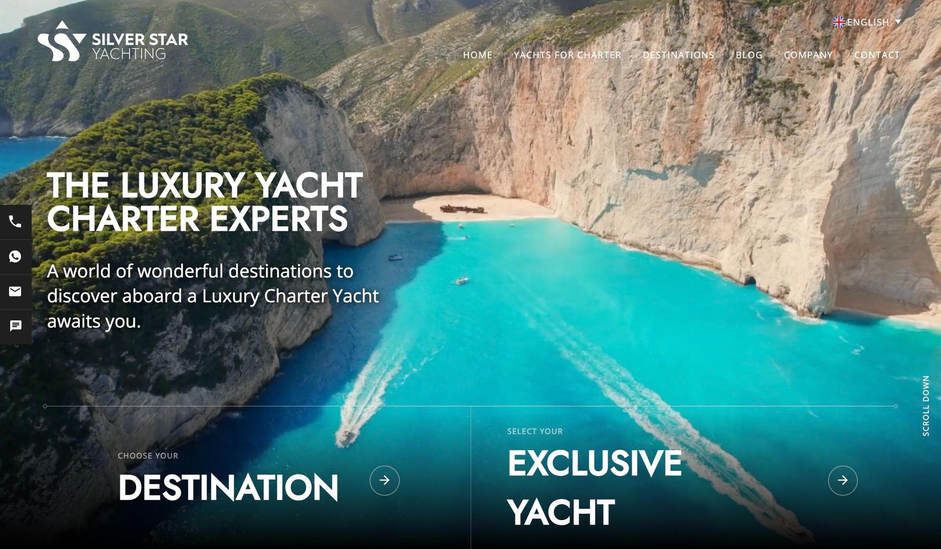 Silver Star Yachting-yacht website design