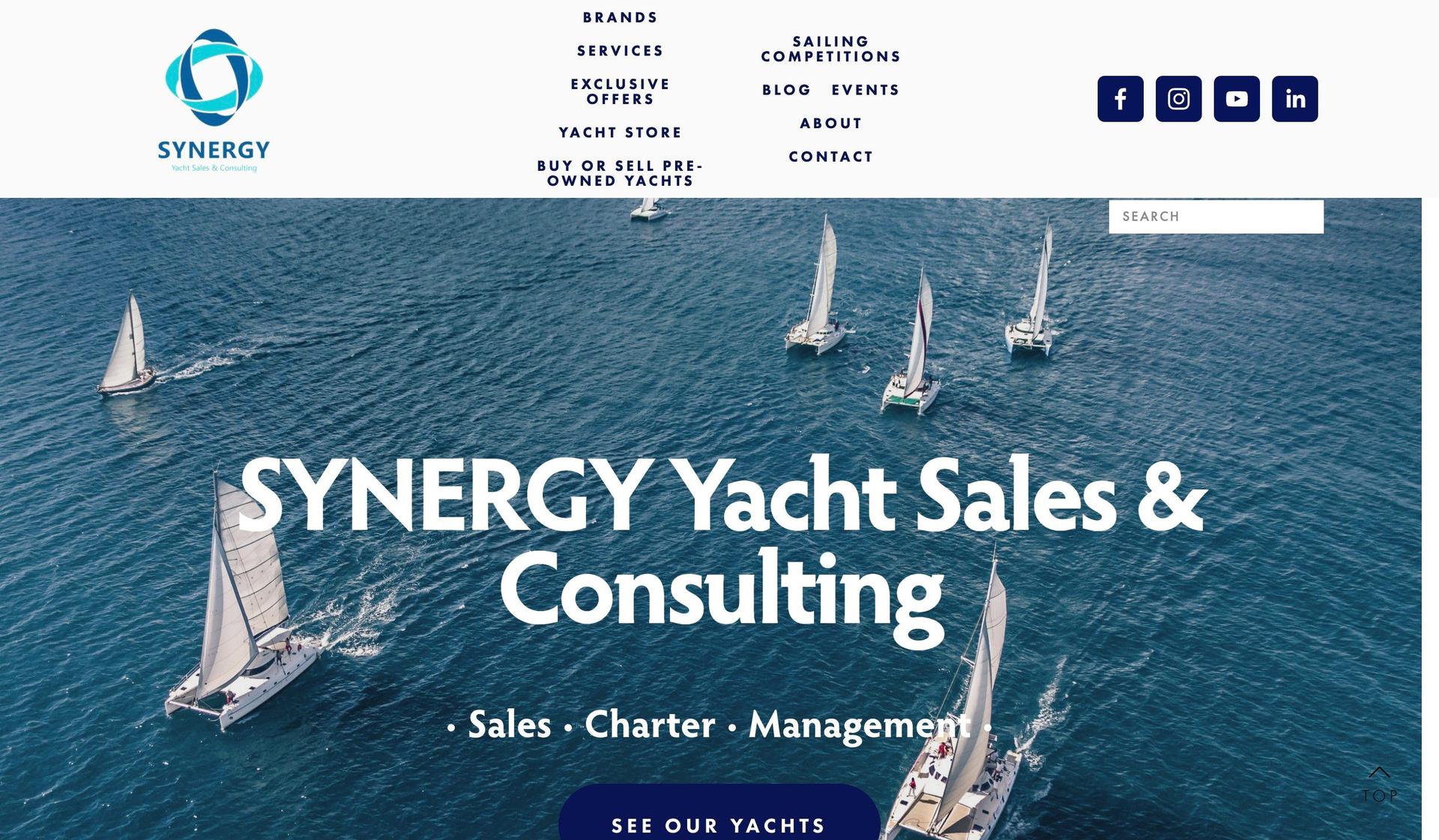 Synergy Yacht Sales-yacht website design