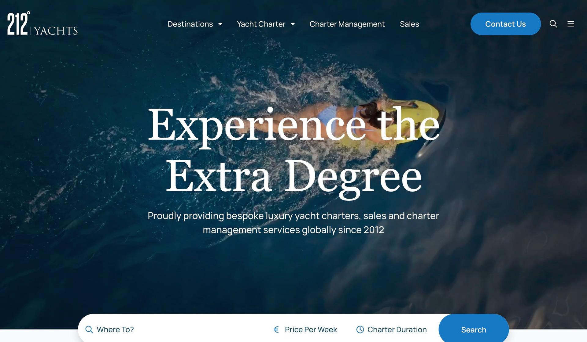 212 Yachts-yacht website design