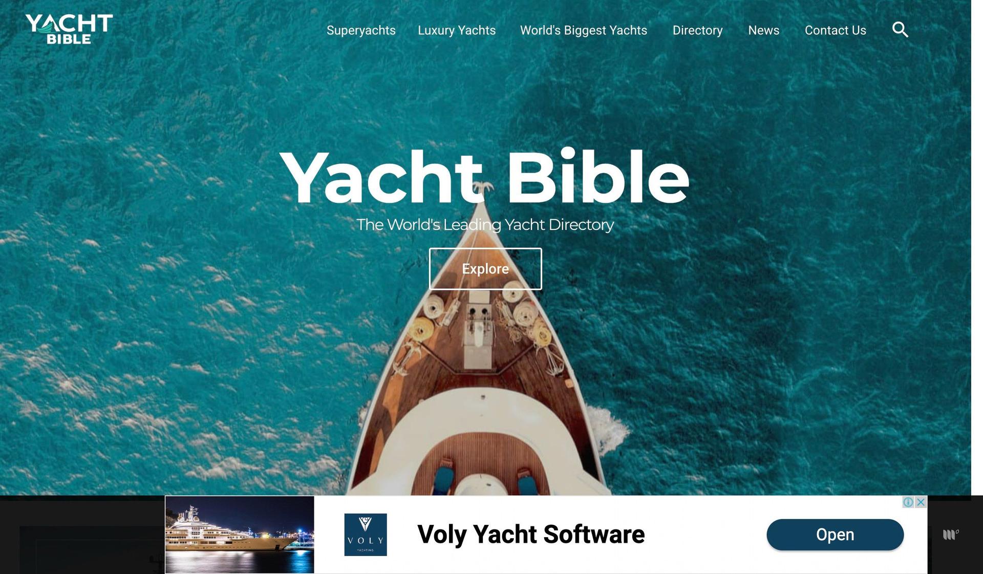 Yacht Bible-yacht website design