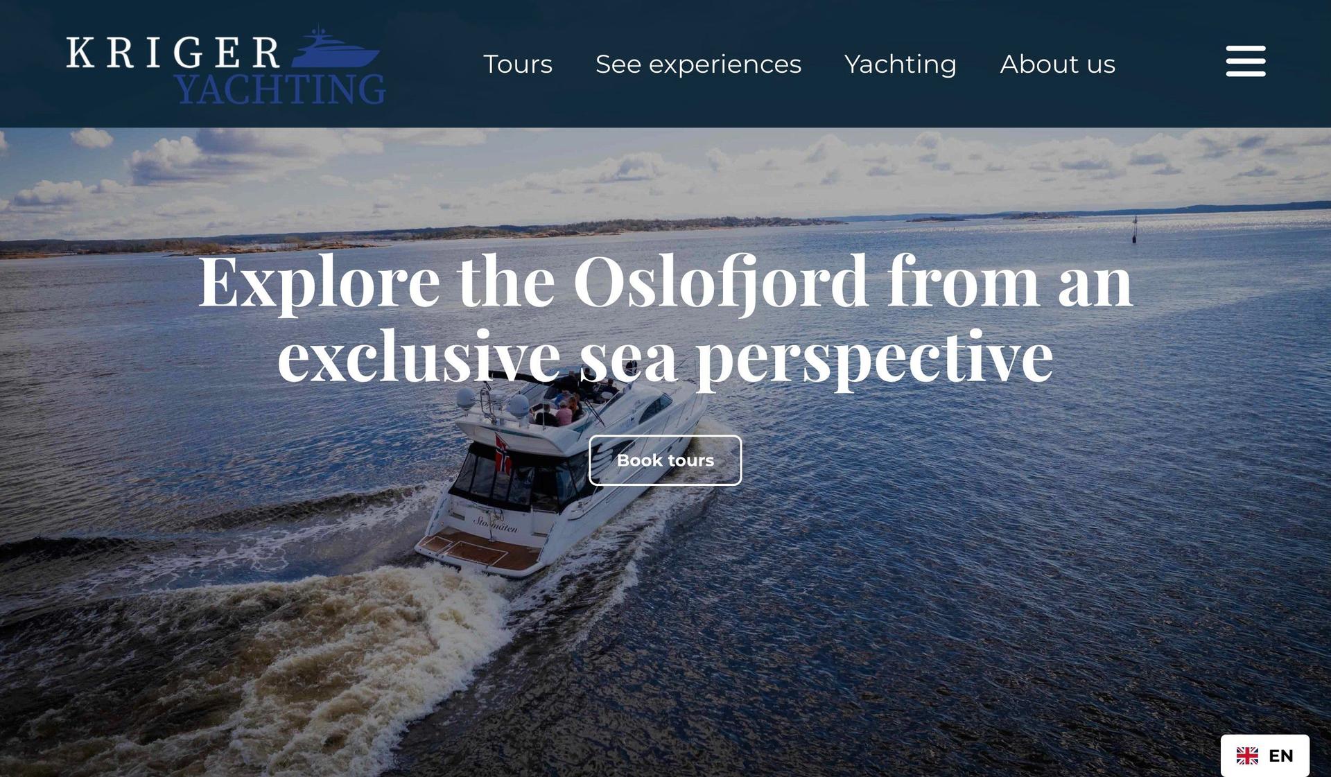 Krigerturer-yacht website design