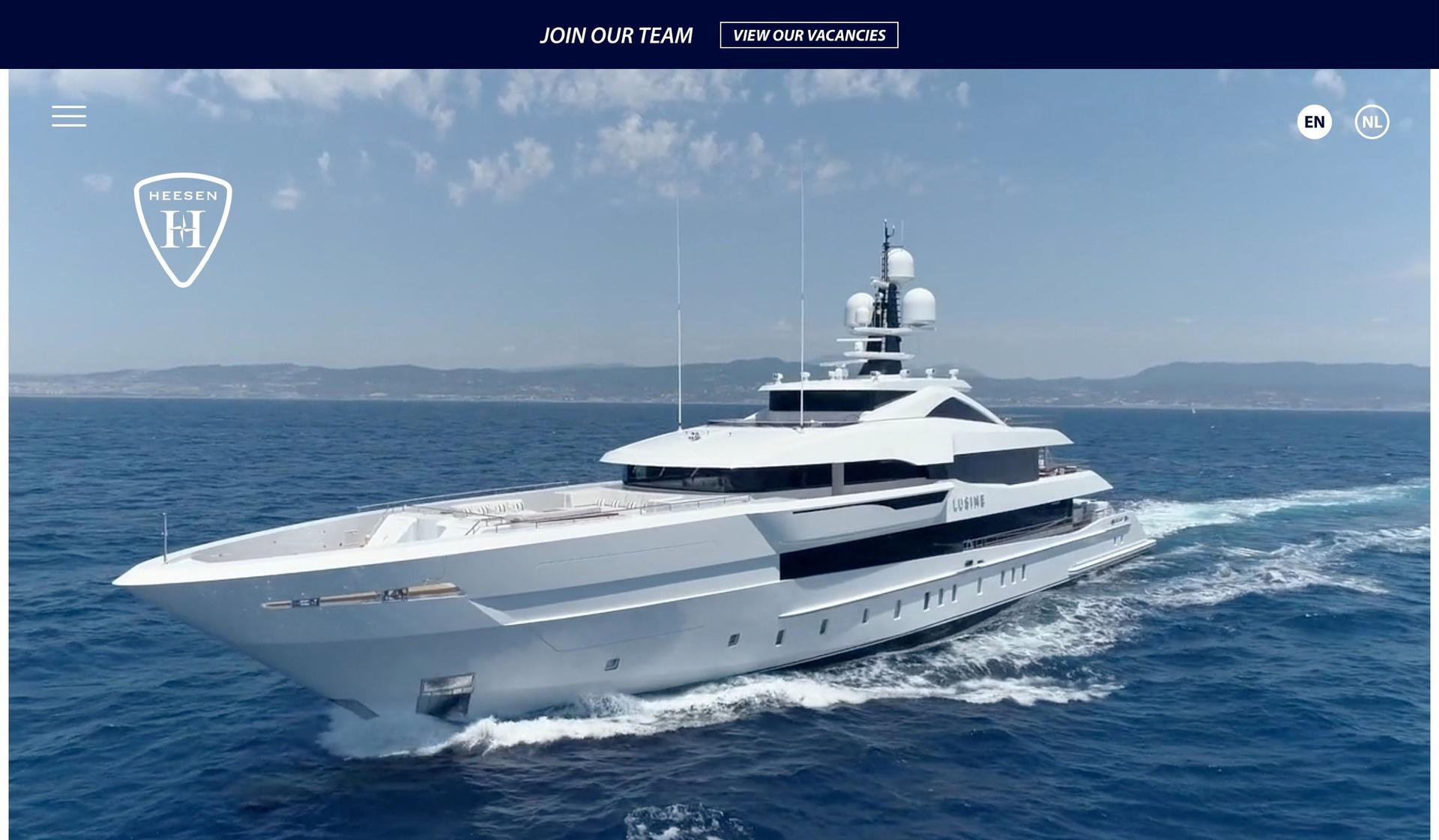 Heesen Yachts-yacht website design