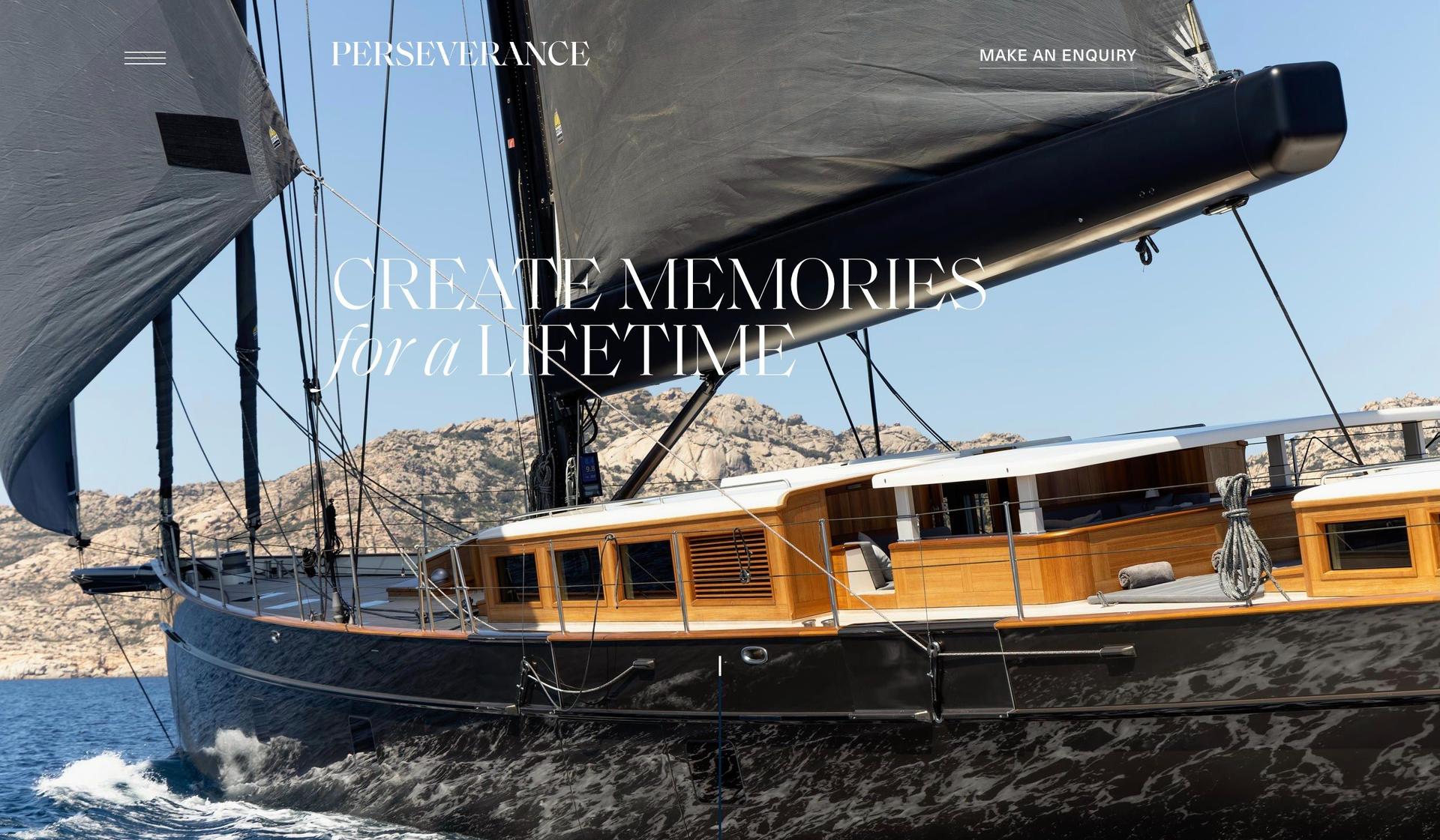 Perseverance Charter-yacht website design
