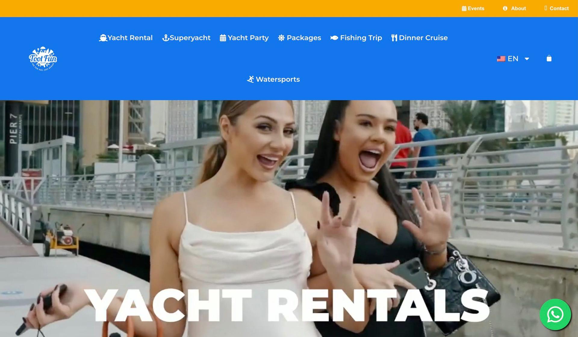 Tootfun Yachts-yacht website design