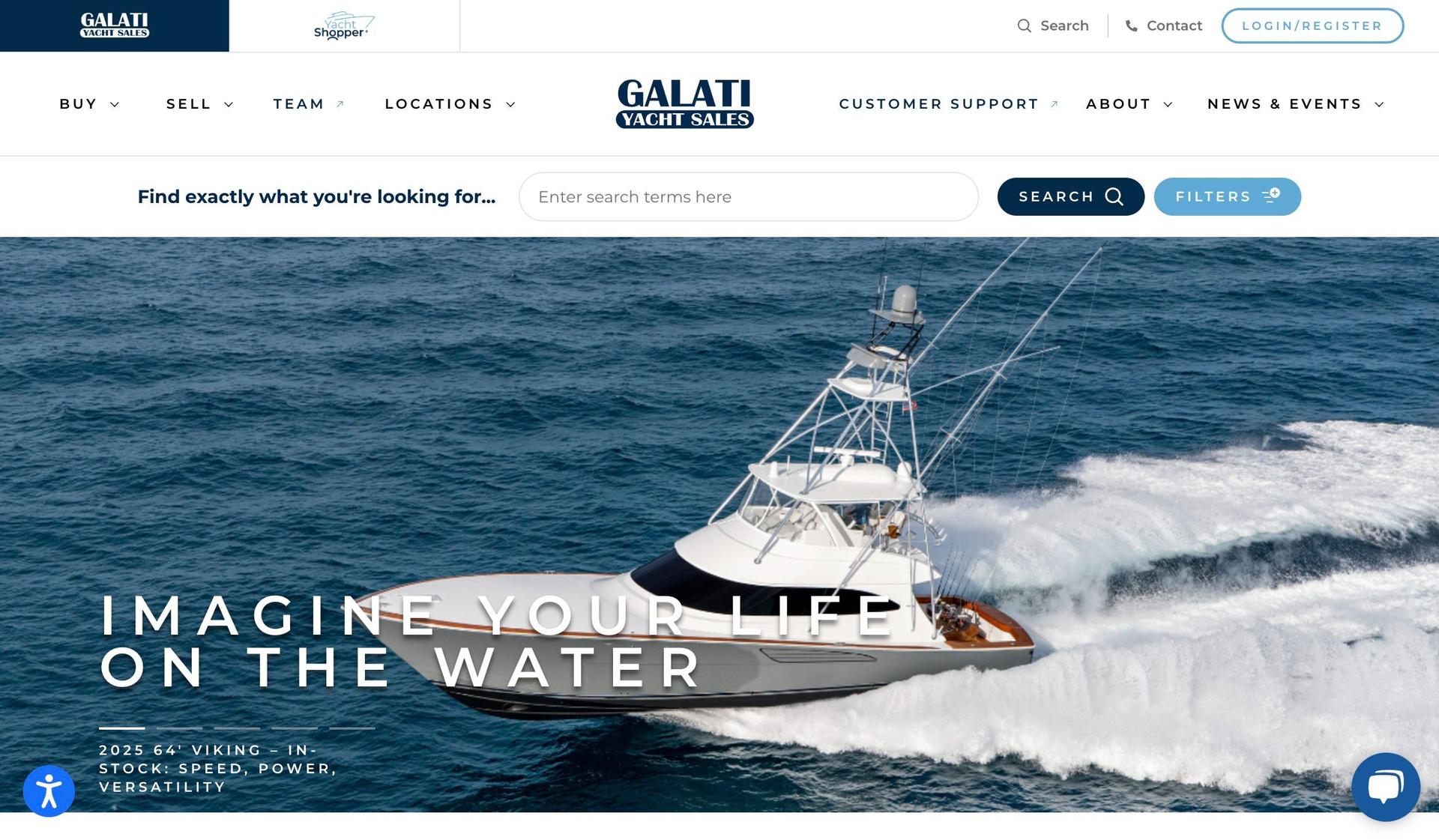 Galati Yachts-yacht website design