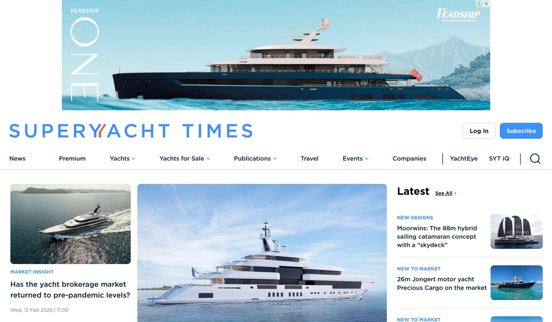 SuperYacht Times-yacht website design