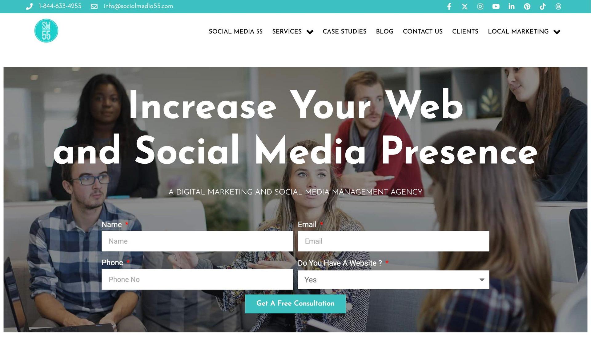 Social Media 55-social media website design examples
