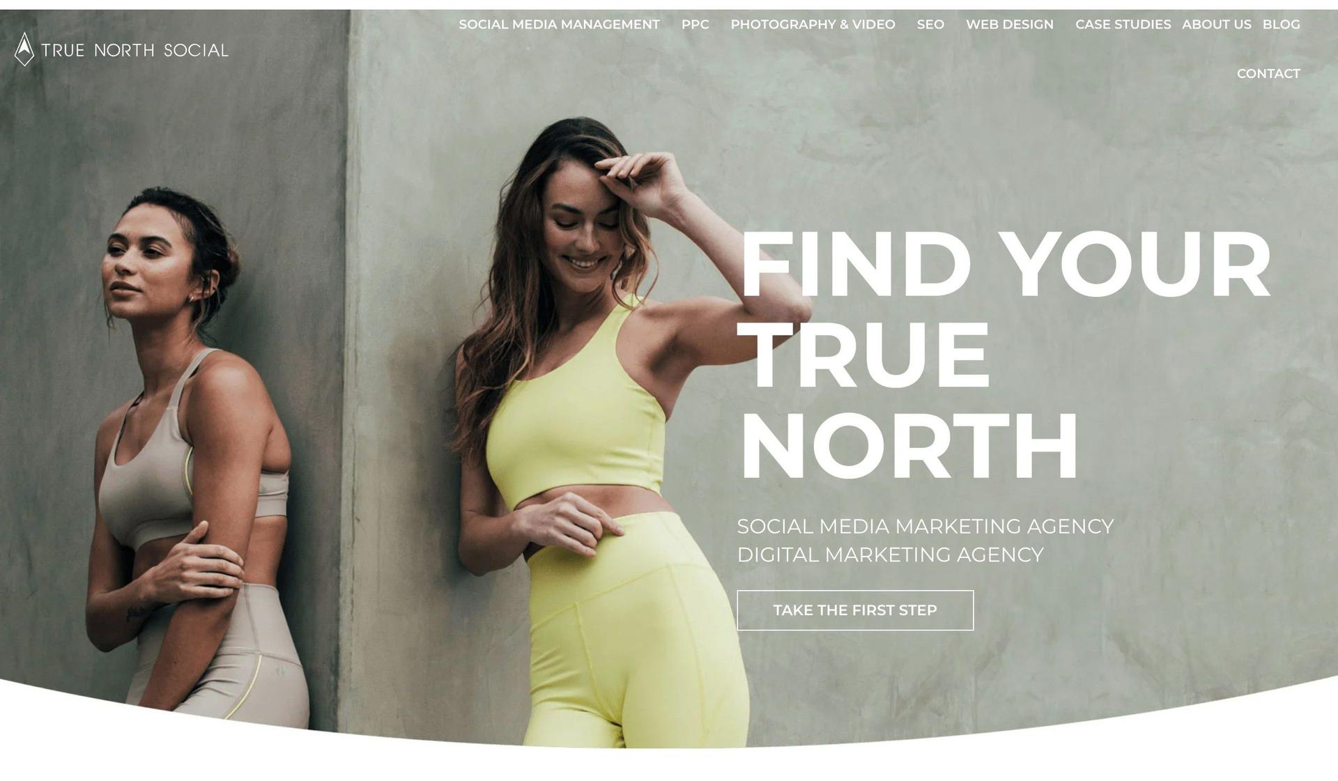 True North Social-social media website design examples
