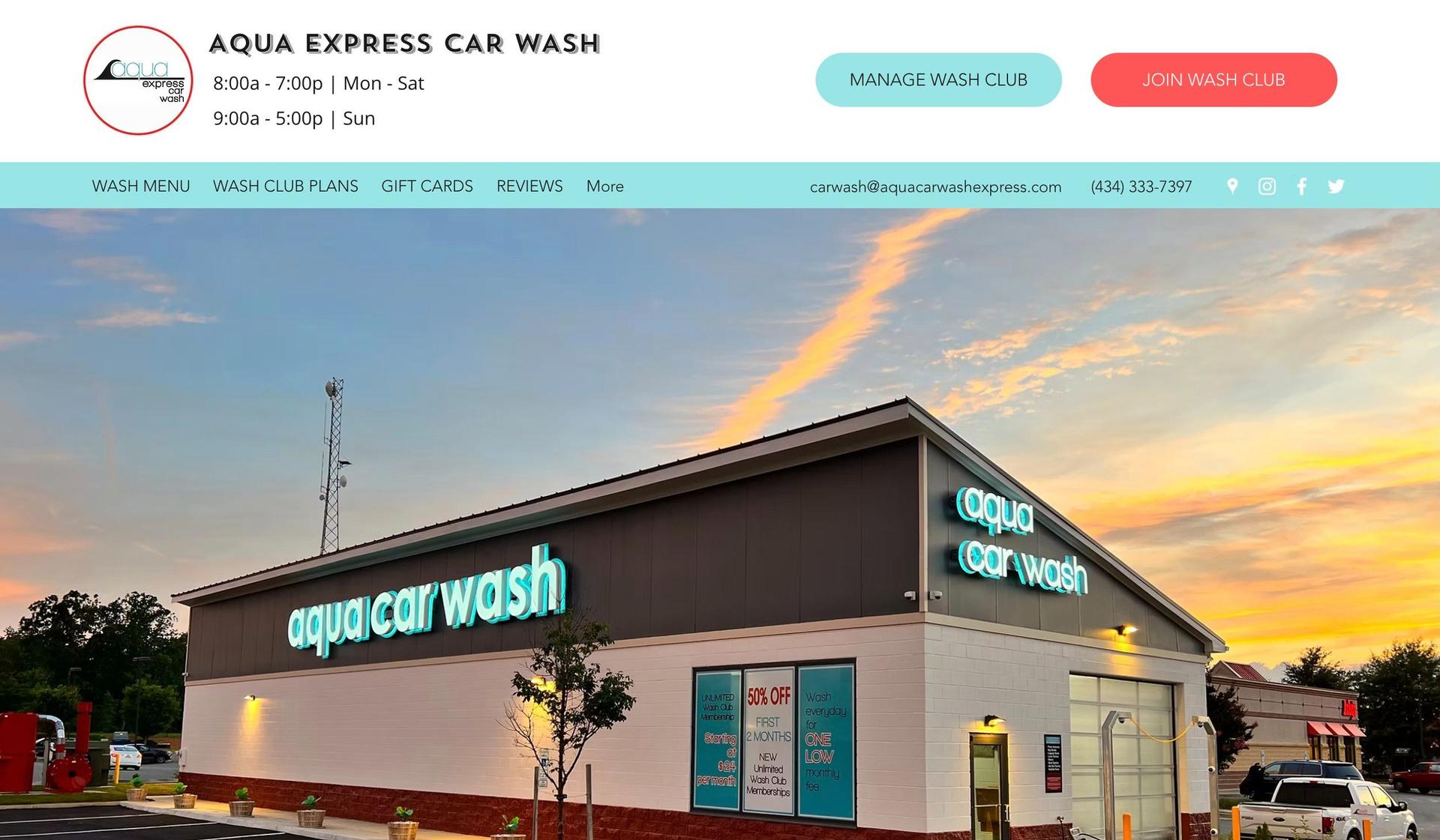 Aqua Car Wash Express-car wash websites