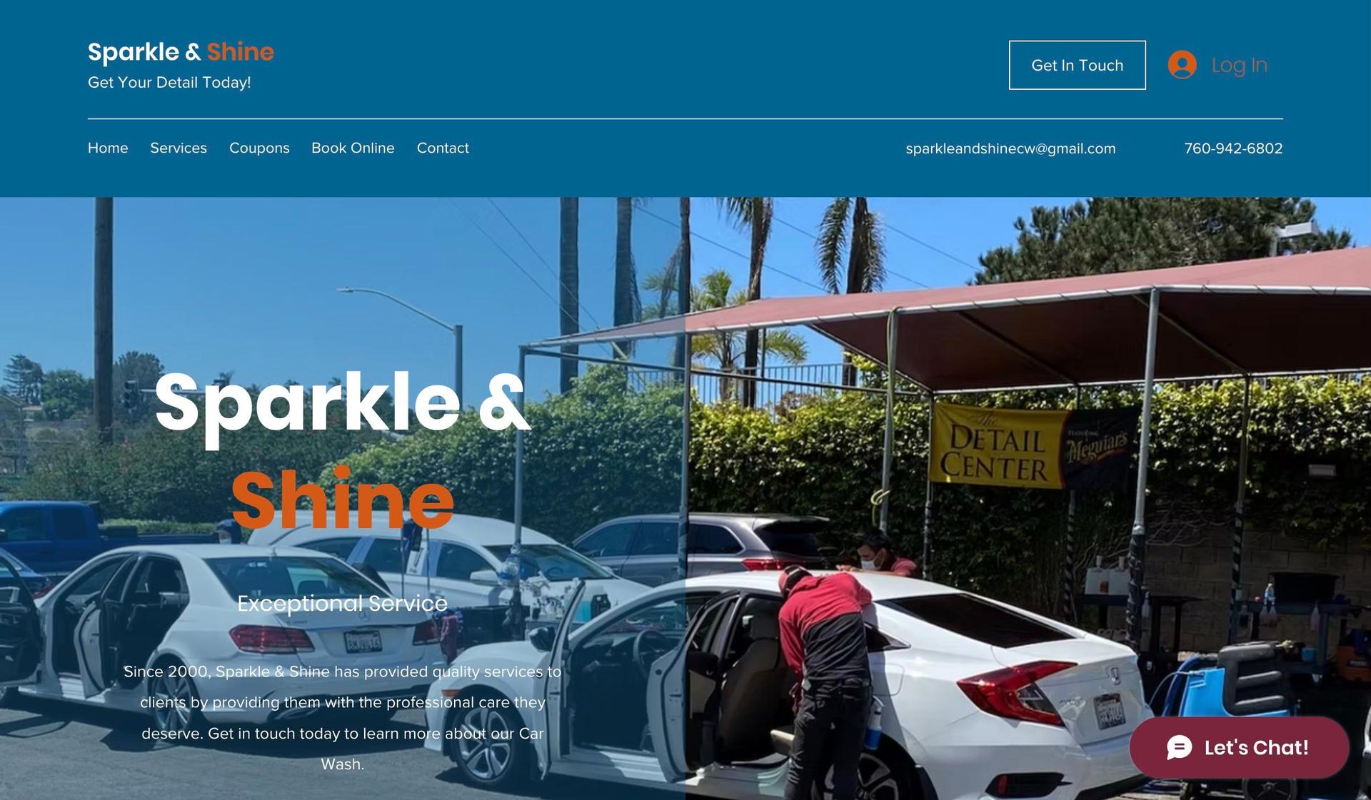 Sparkle and Shine Wash-car wash websites