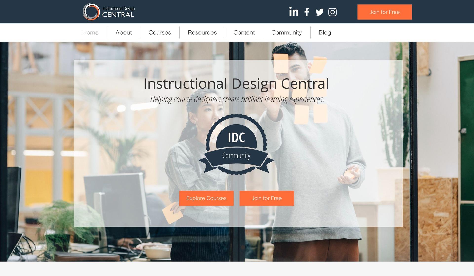 Instructional Design Central-wix forum examples