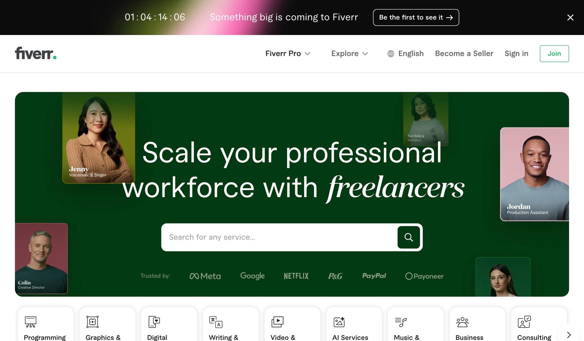 Fiverr-wix big companies