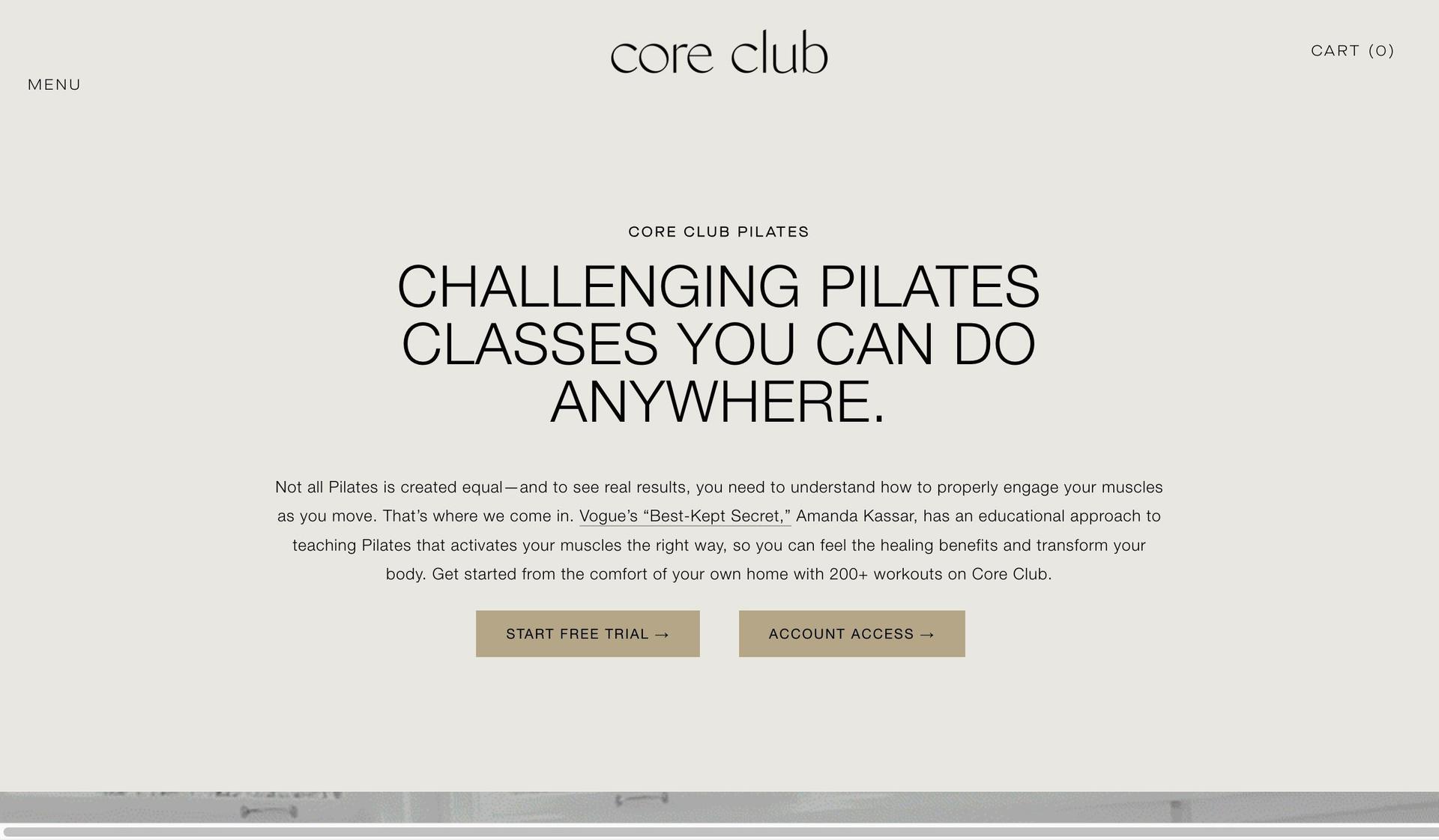 Core Club Pilates-gray websites