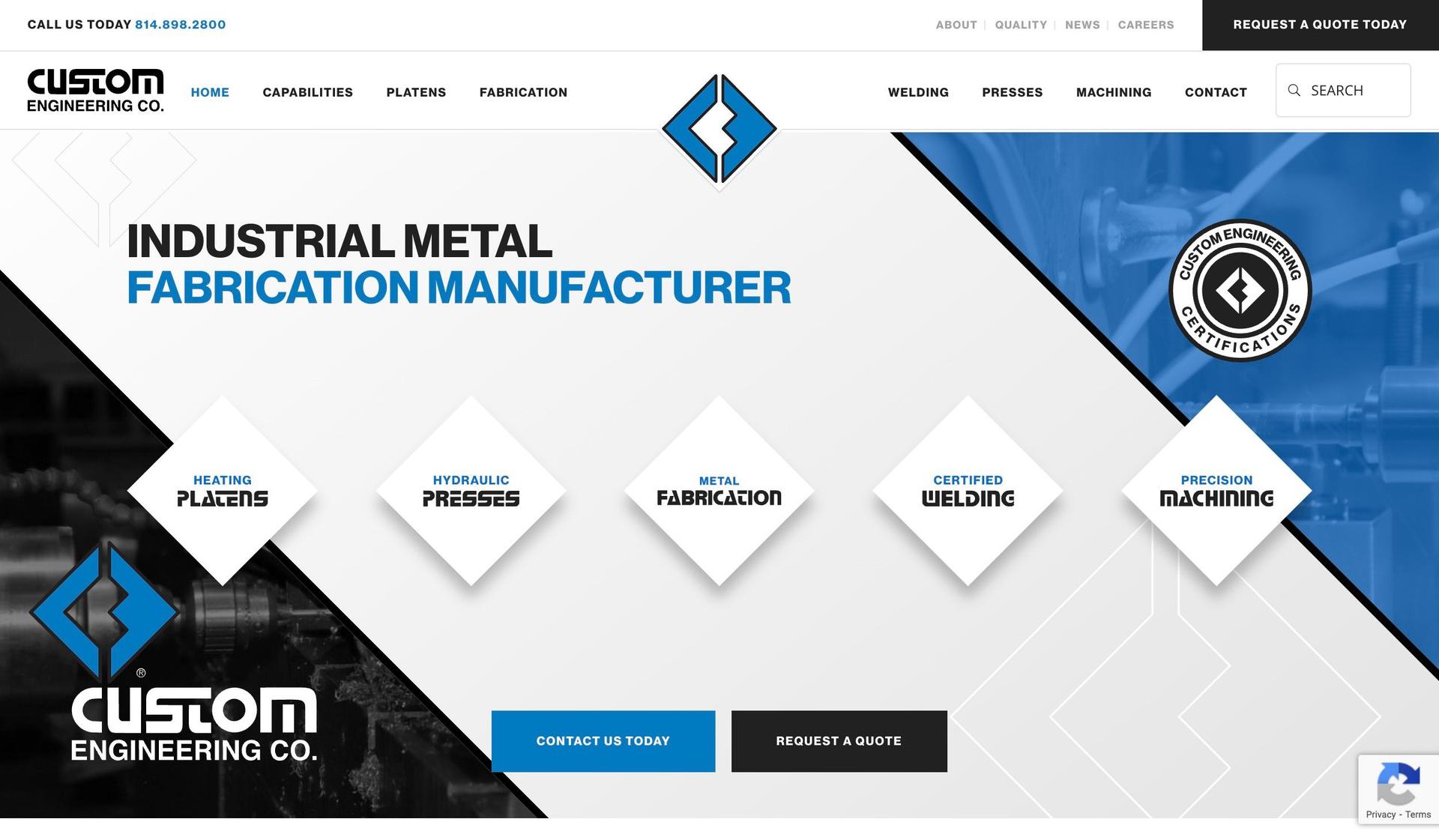 Custom Engineering-manufacturing websites