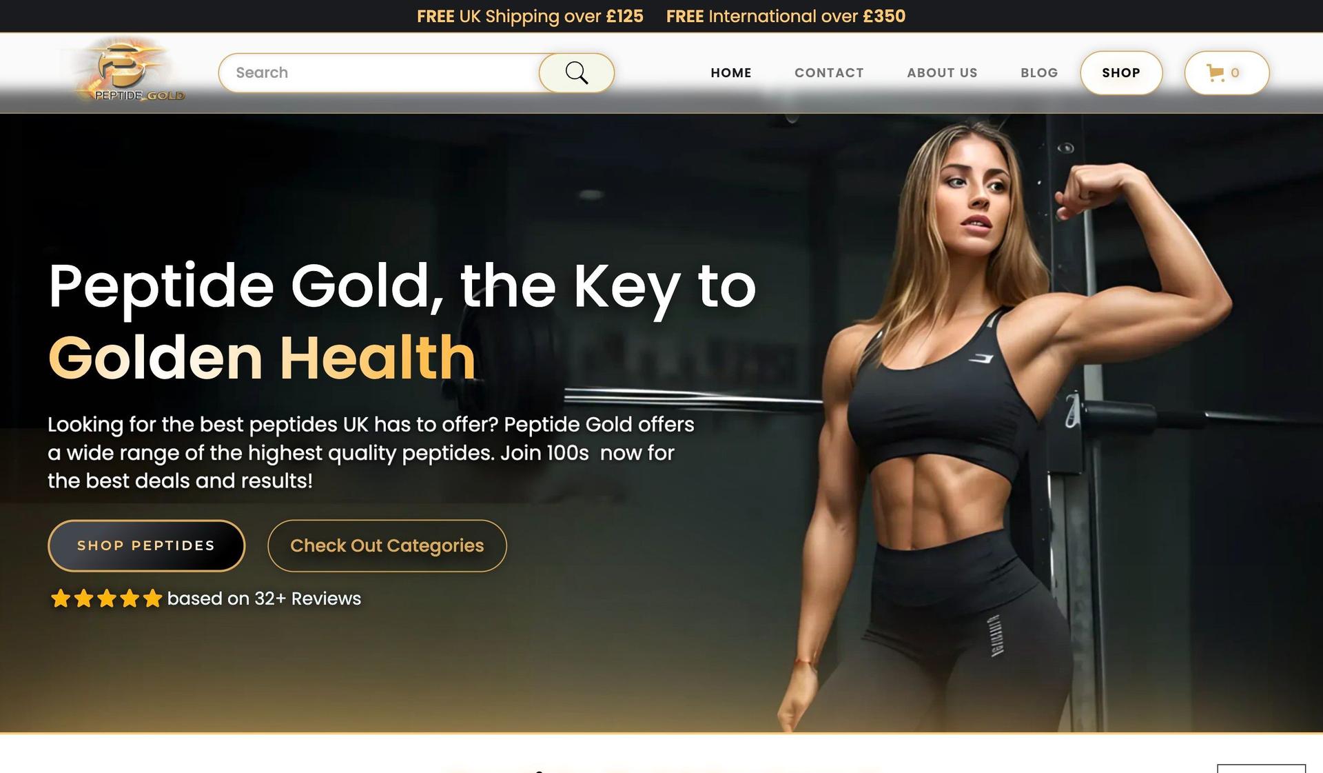 Peptide Gold-black and gold websites