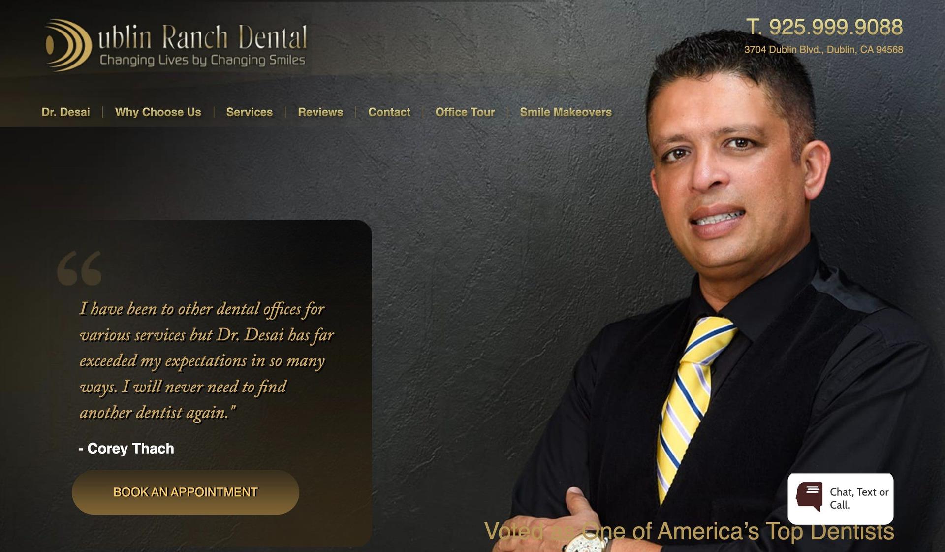 Dublin Ranch Dental-black and gold websites