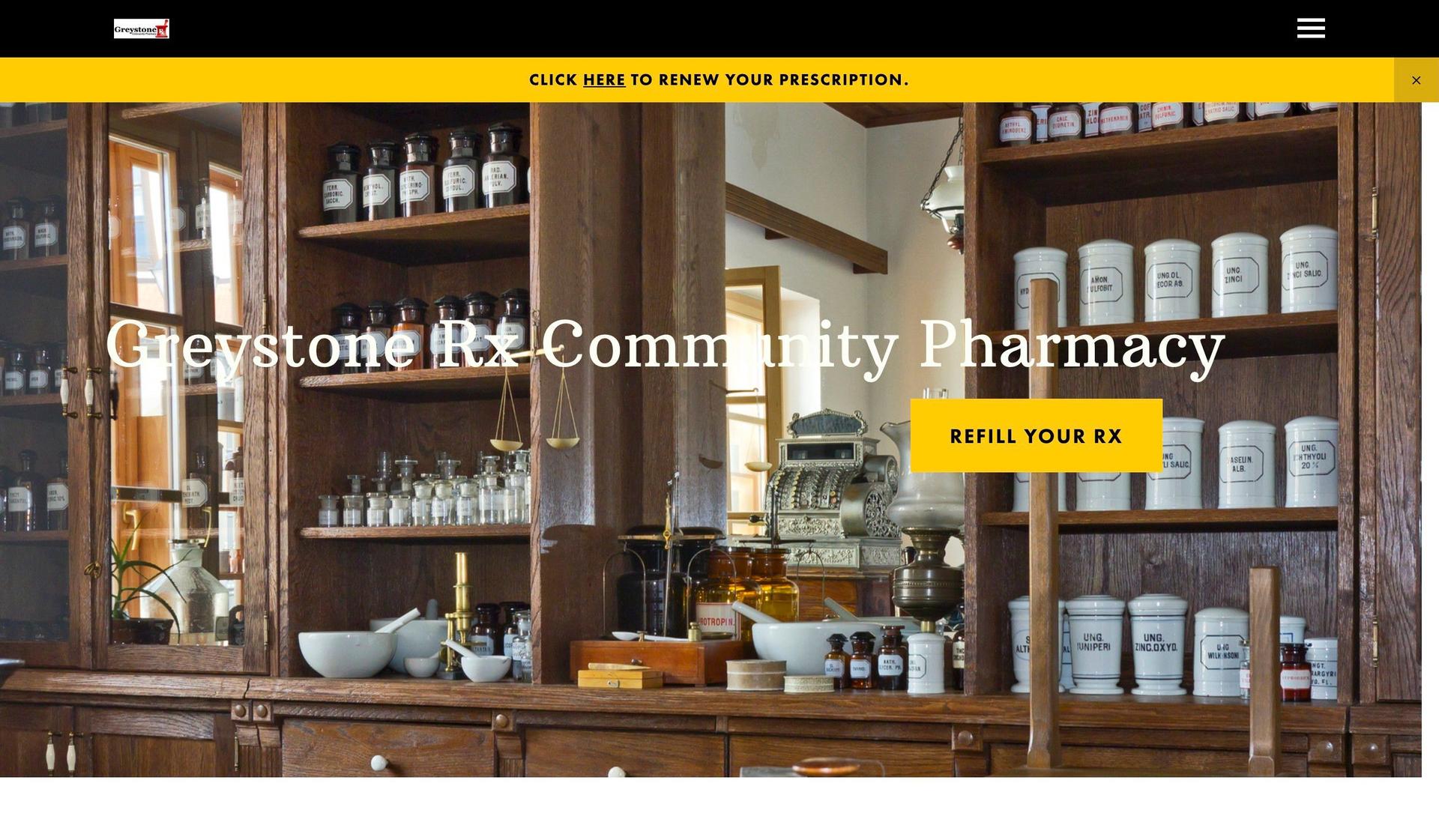 GreystoneRx-pharmacy website design