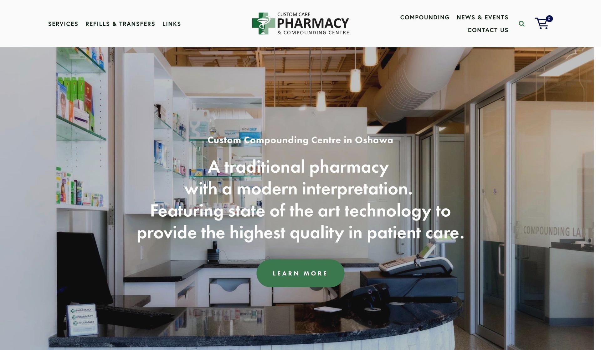 Custom Care Pharmacy-pharmacy website design