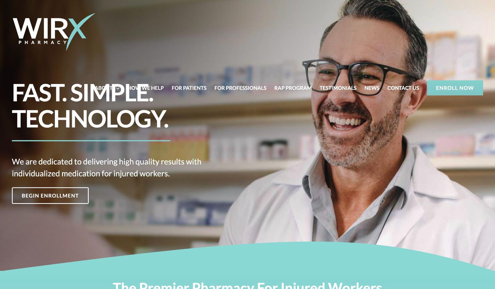 Wirx Pharmacy-pharmacy website design