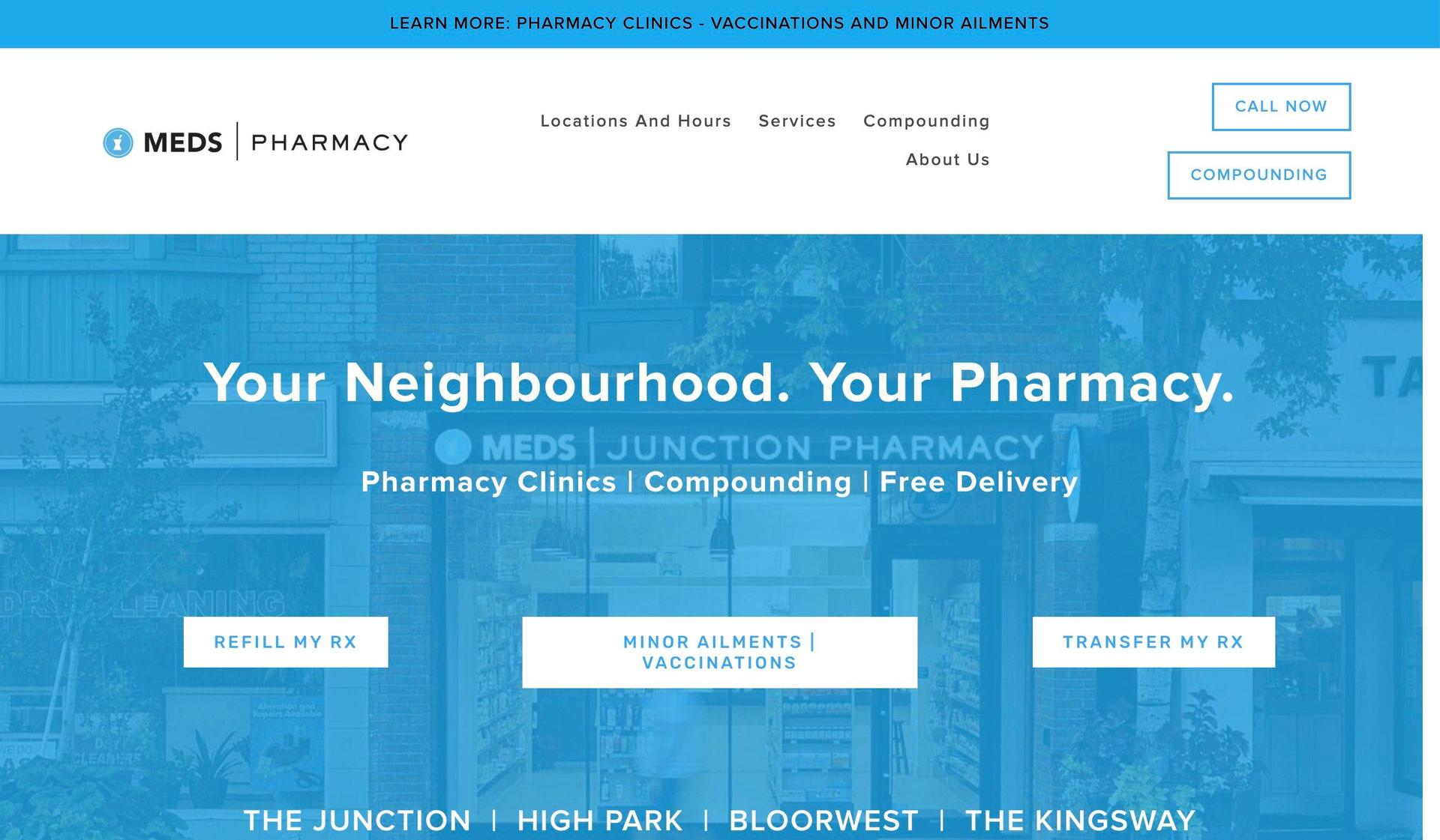 Meds Pharmacy-pharmacy website design