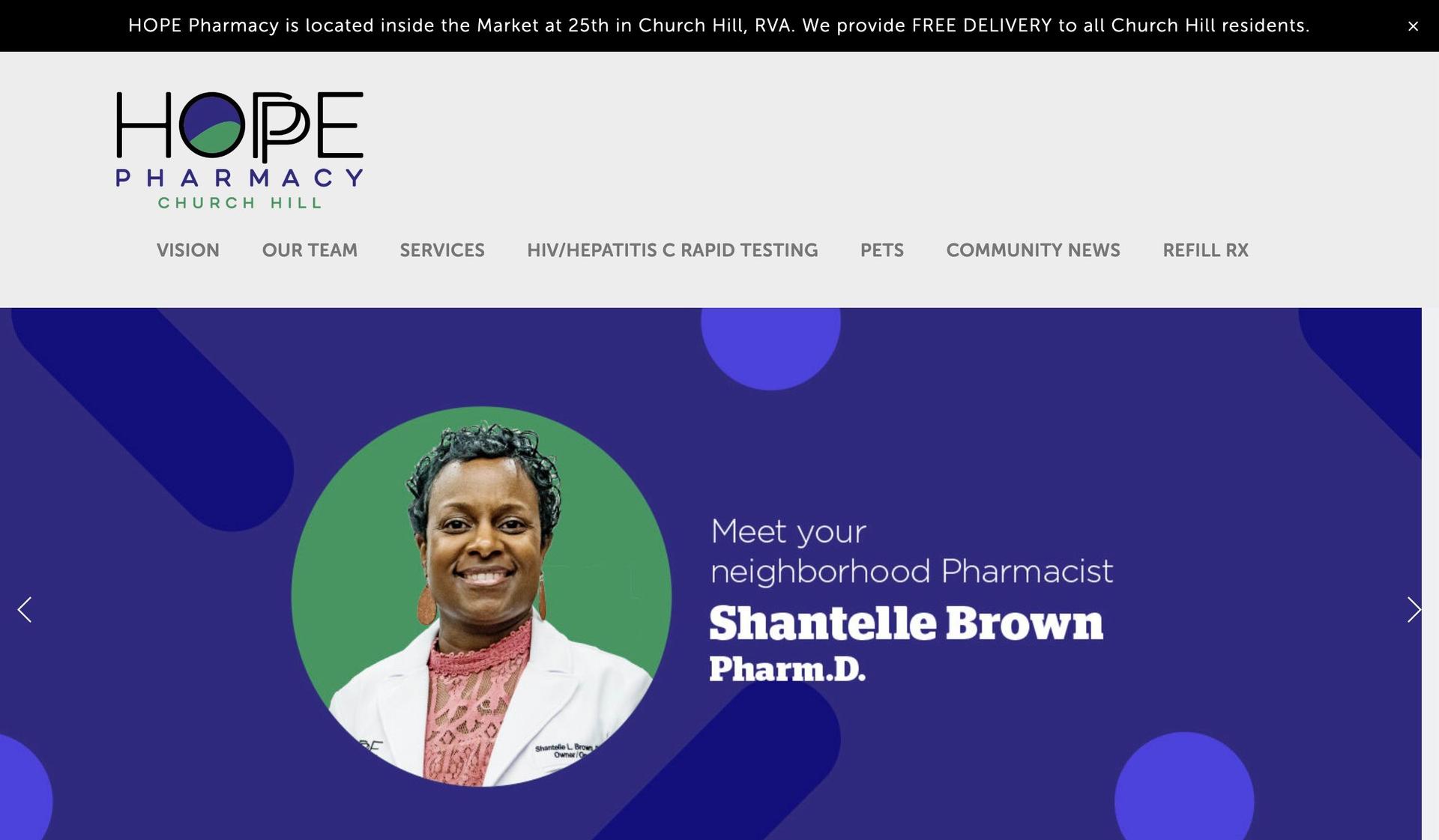 Hope Pharmacy-pharmacy website design