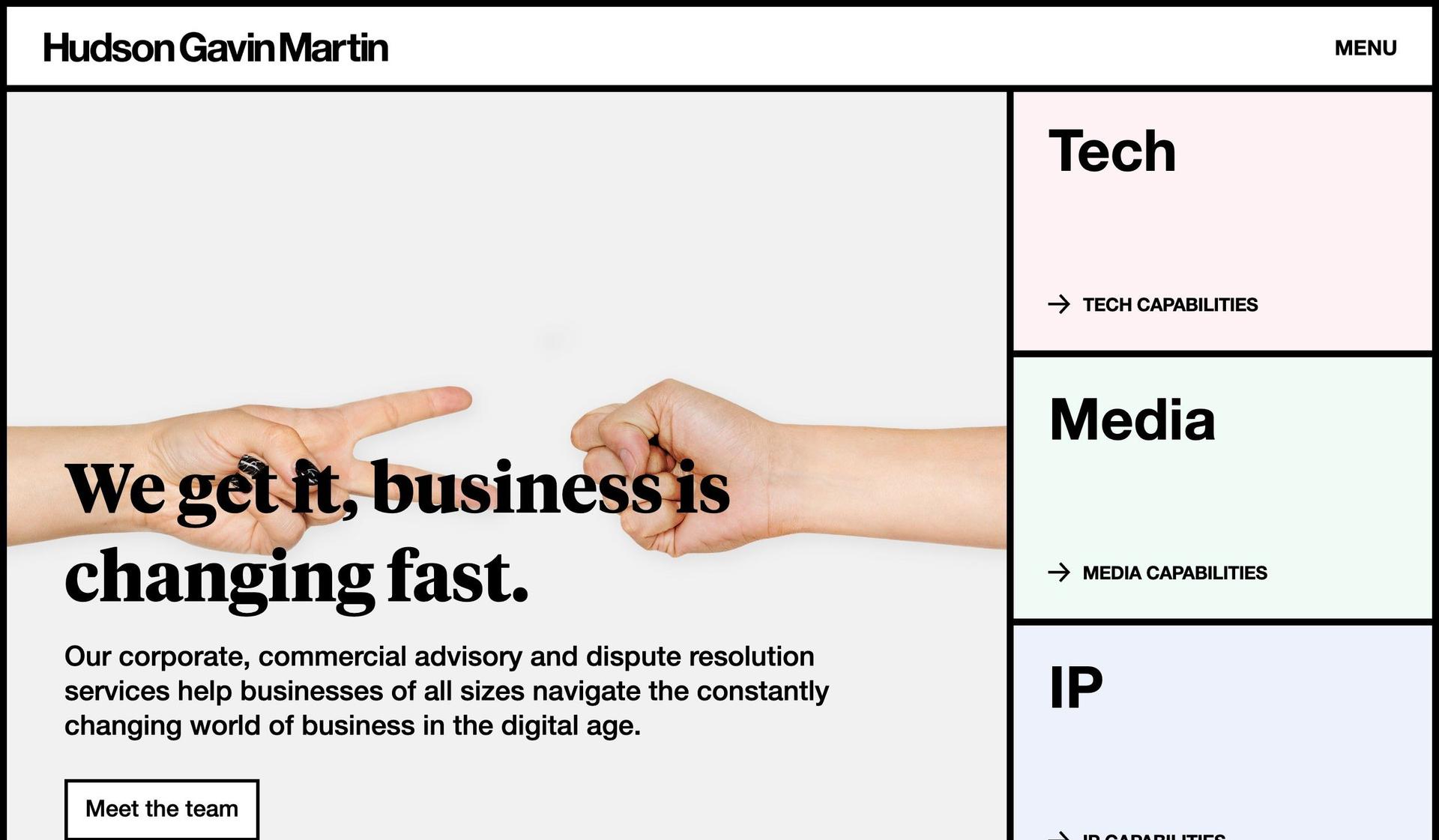 HGM Legal-black and white websites