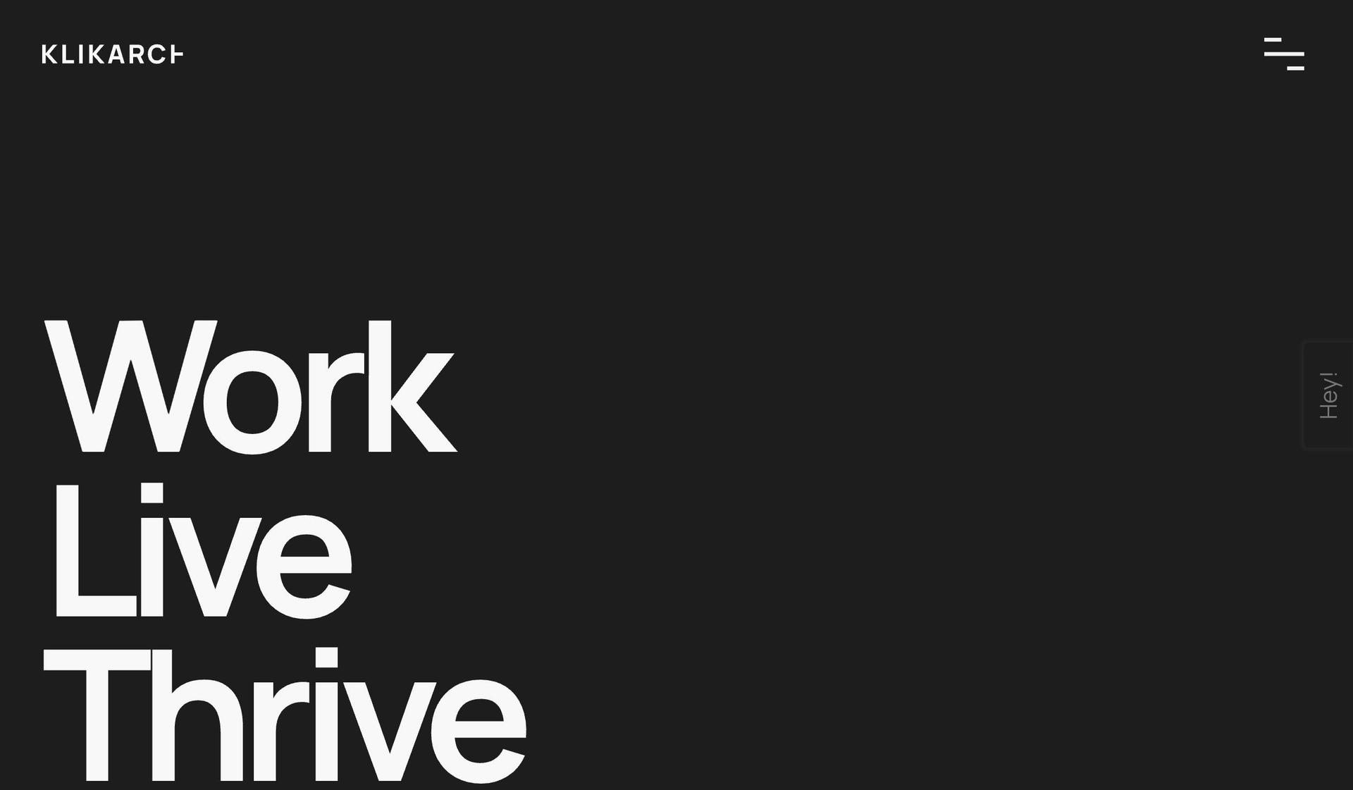 Klik Arch-black and white websites