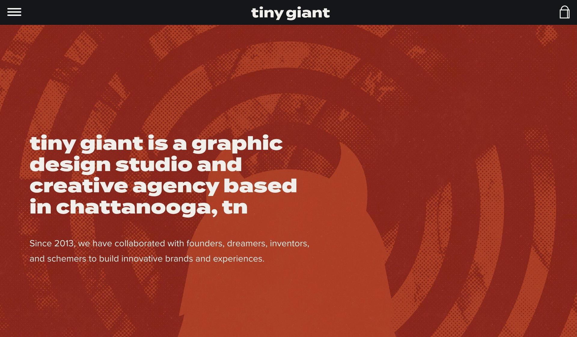 Made by Tiny Giant-black and red websites