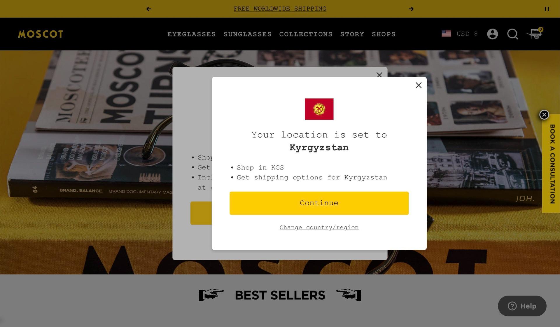 Moscot-black and yellow websites