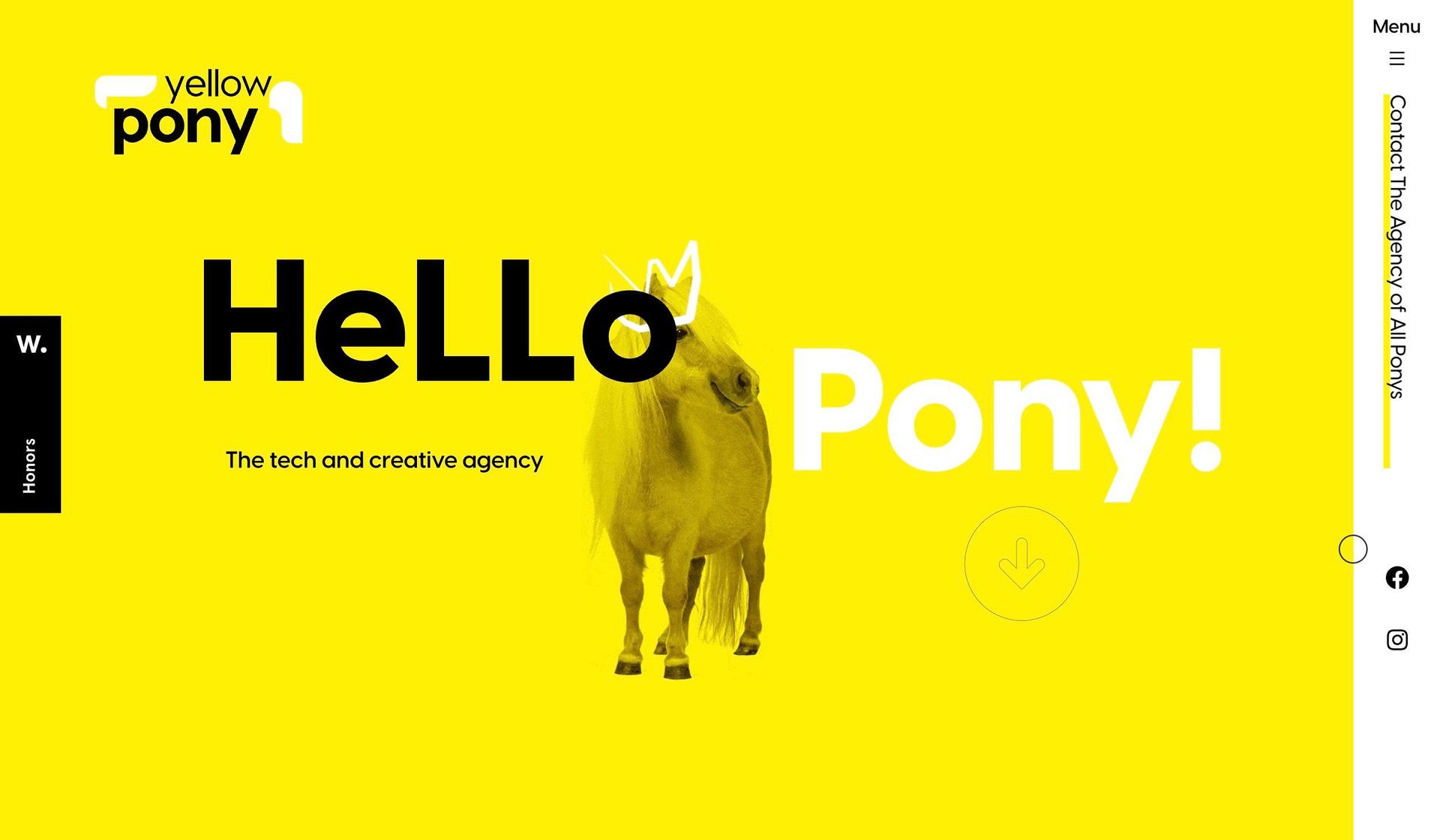 Yellow Pony-black and yellow websites