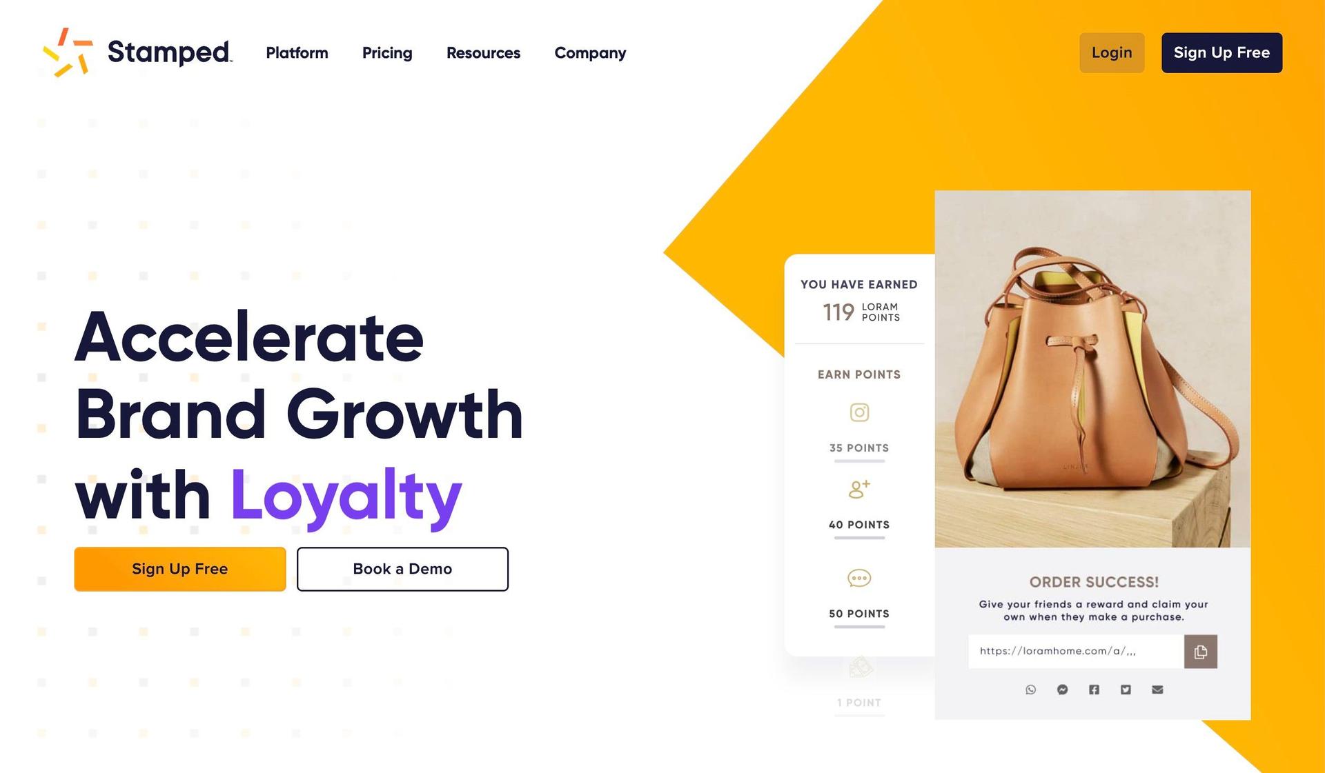 Stamped-black and yellow websites