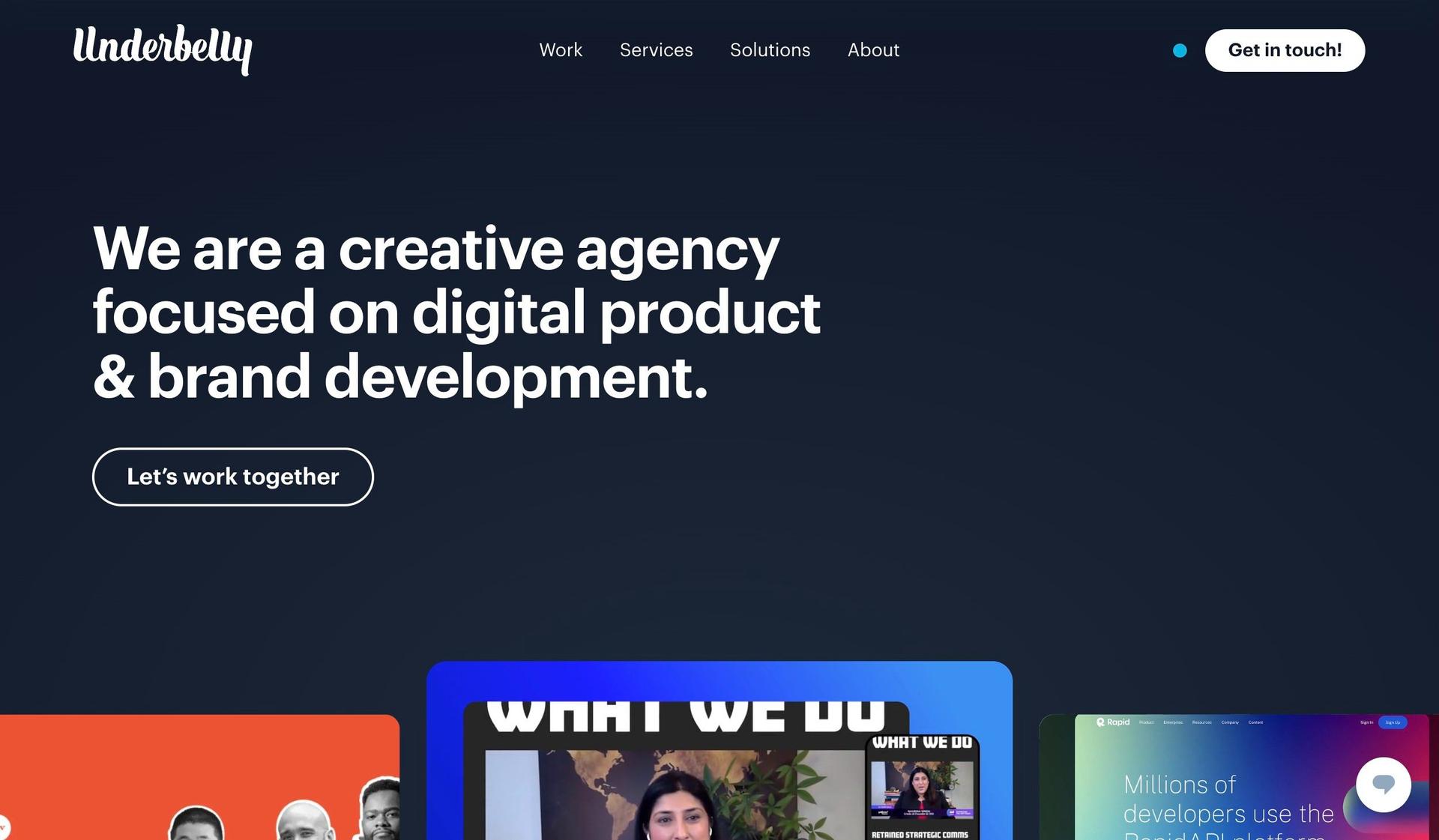 Underbelly-white and blue websites