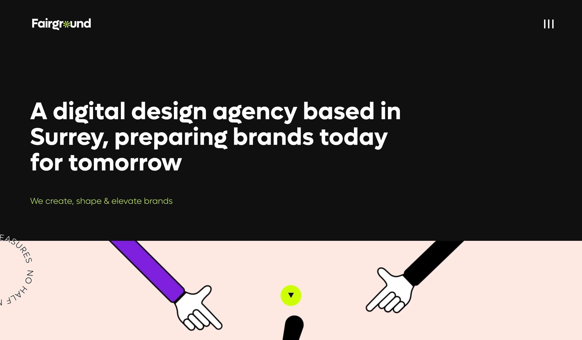Fairground Studio-innovative website design examples