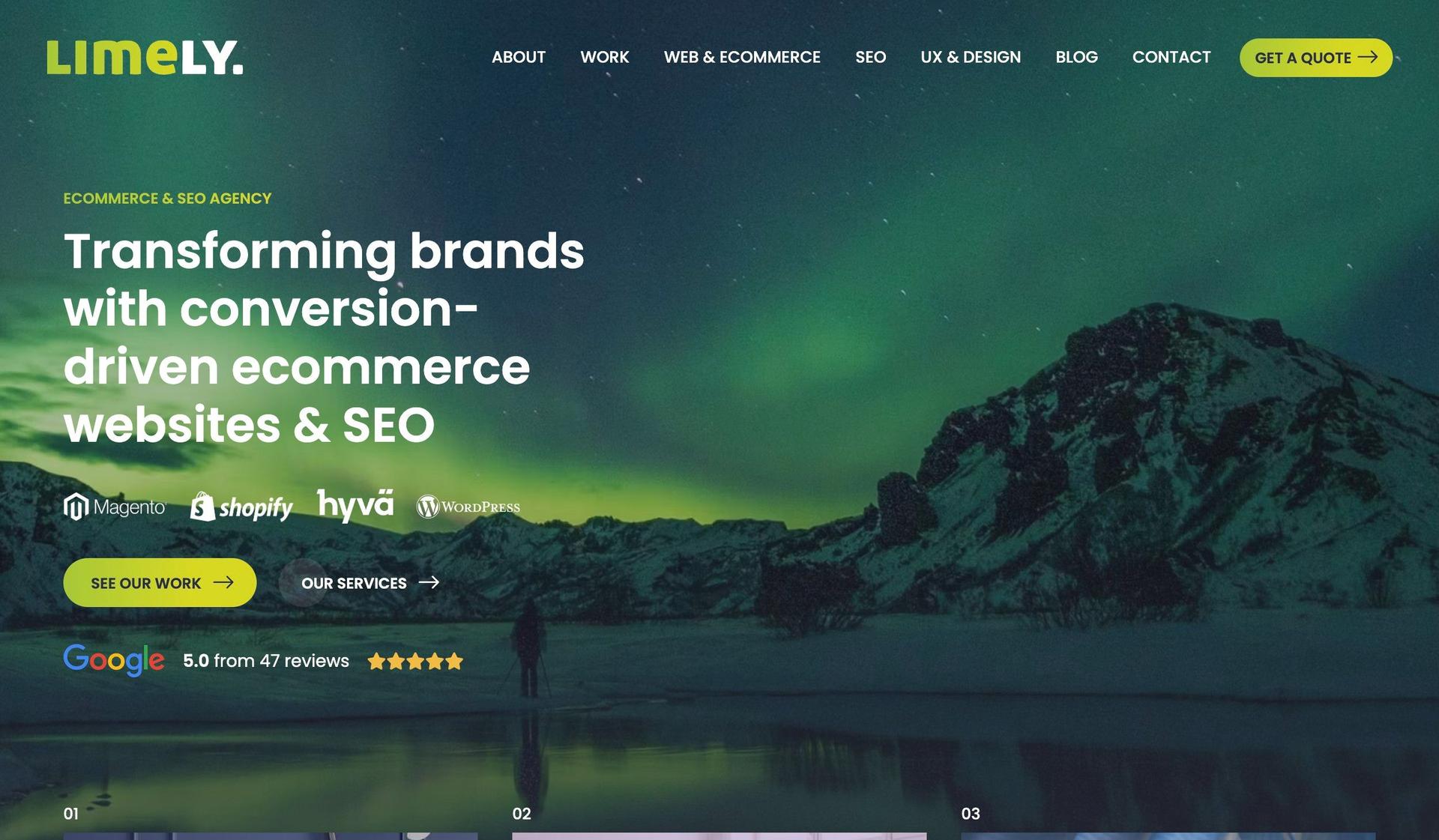Limely-innovative website design examples