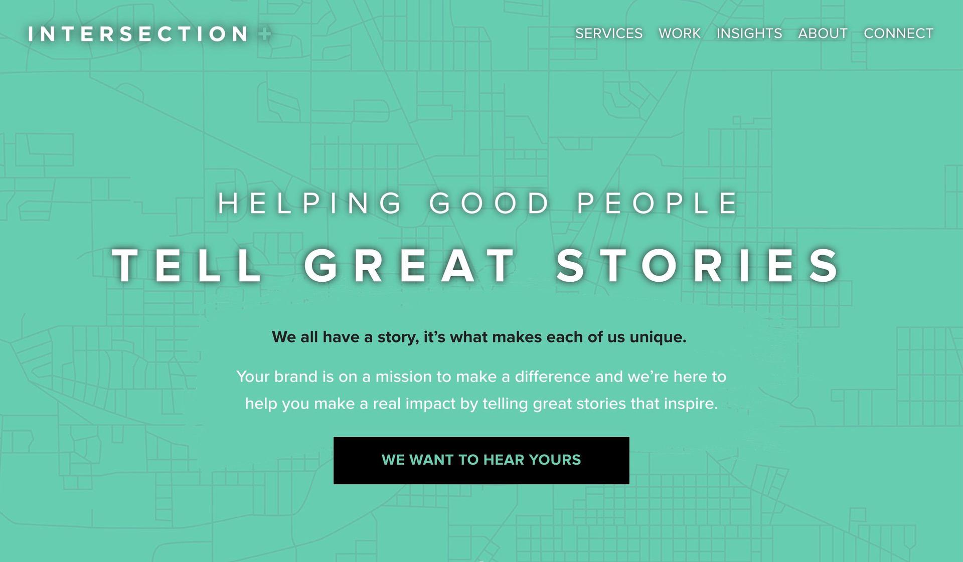 Intersection-clean website design