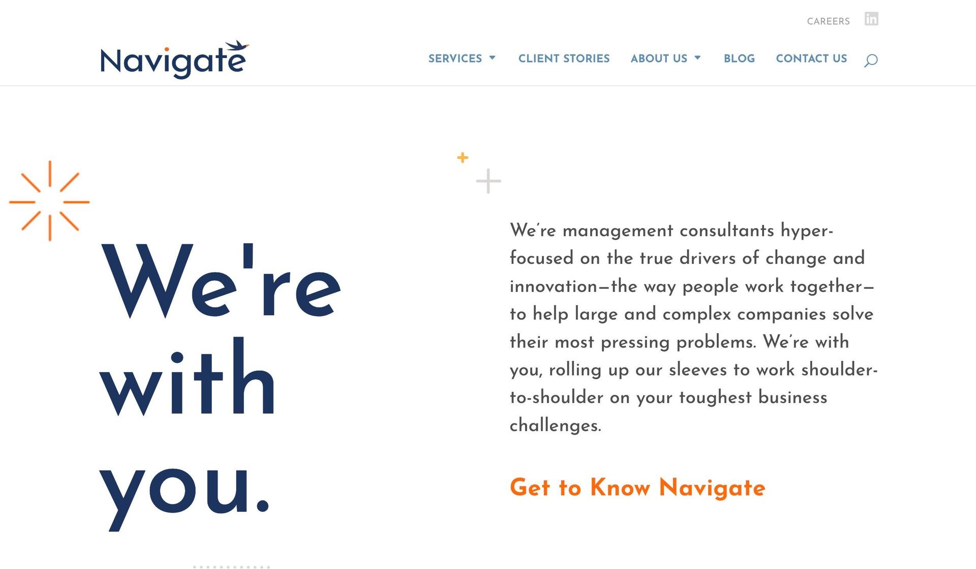 Navigate Corp-clean website design