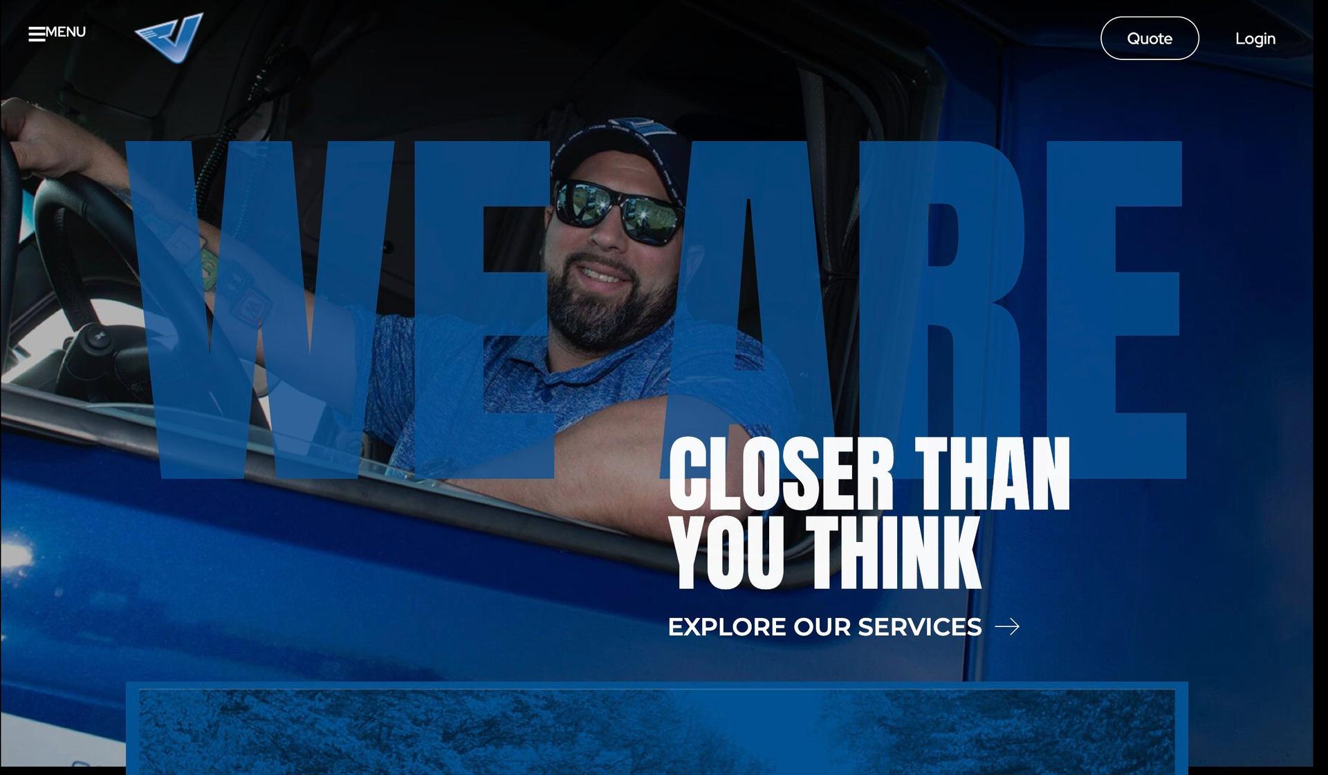 Vitesse Transport-trucking website design examples