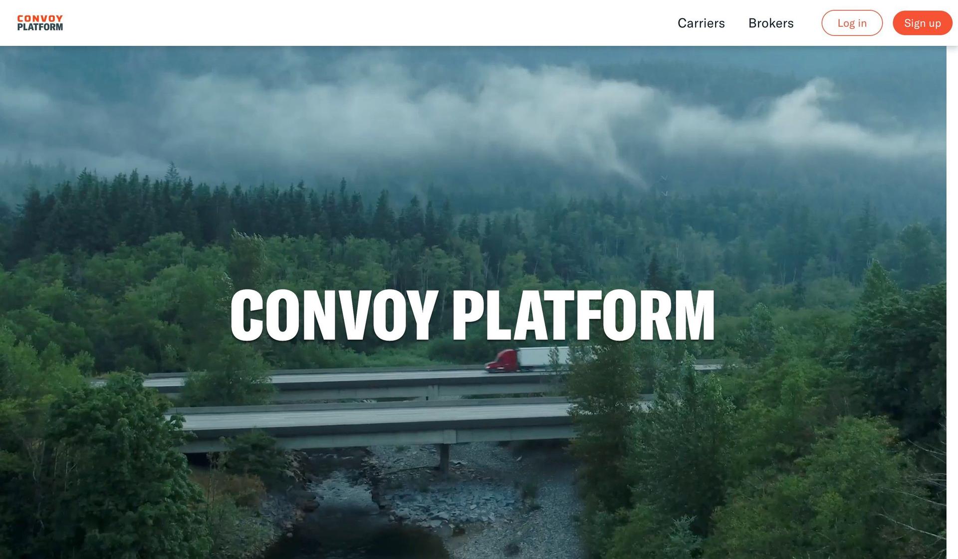 Convoy-trucking website design examples