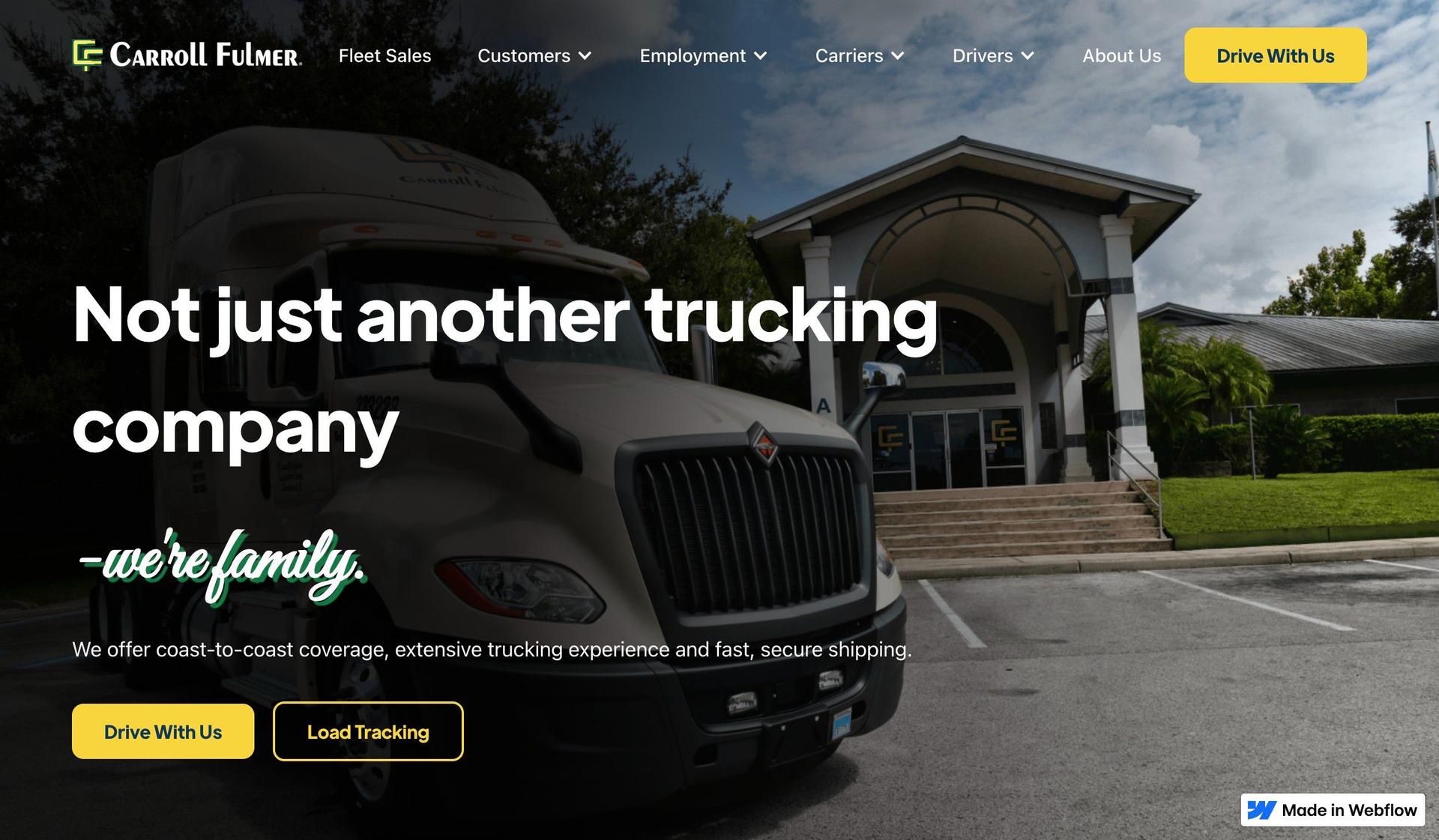 C. Fulmer Logistics-trucking website design examples
