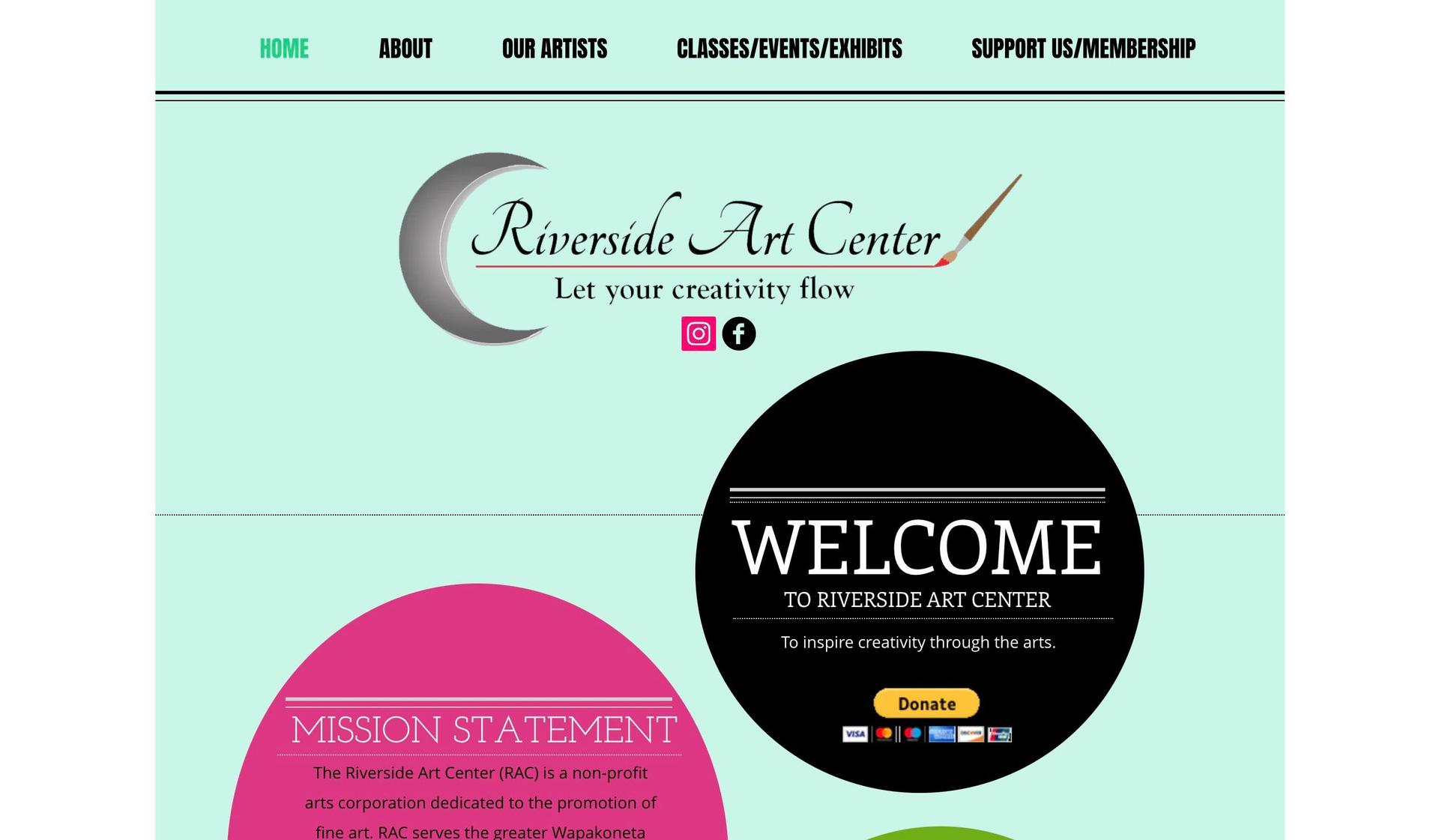 Riverside Art Center-bad websites