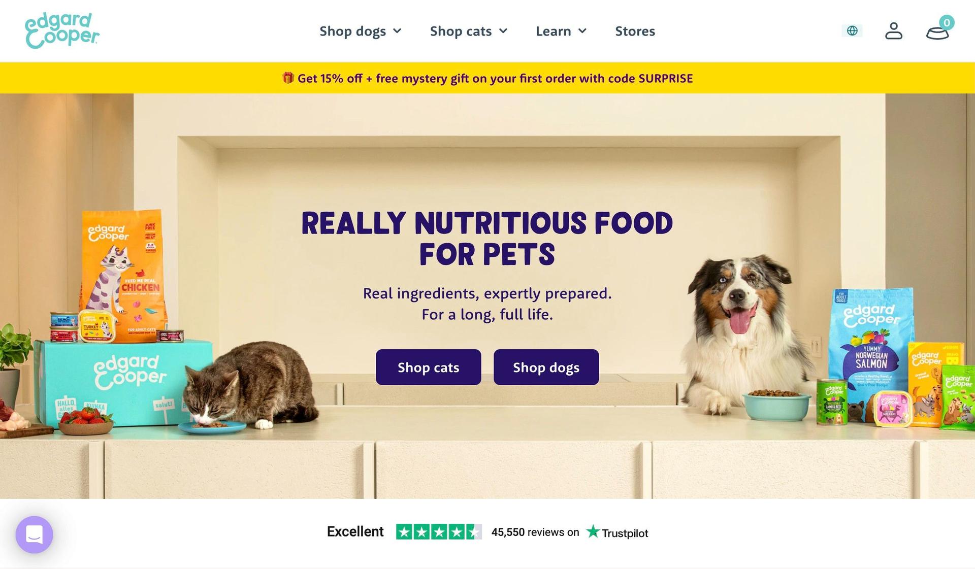 Edgard & Cooper-multilingual website examples