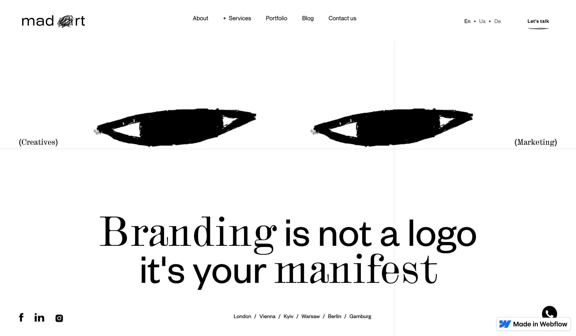 Mad Art Agency-multilingual website examples