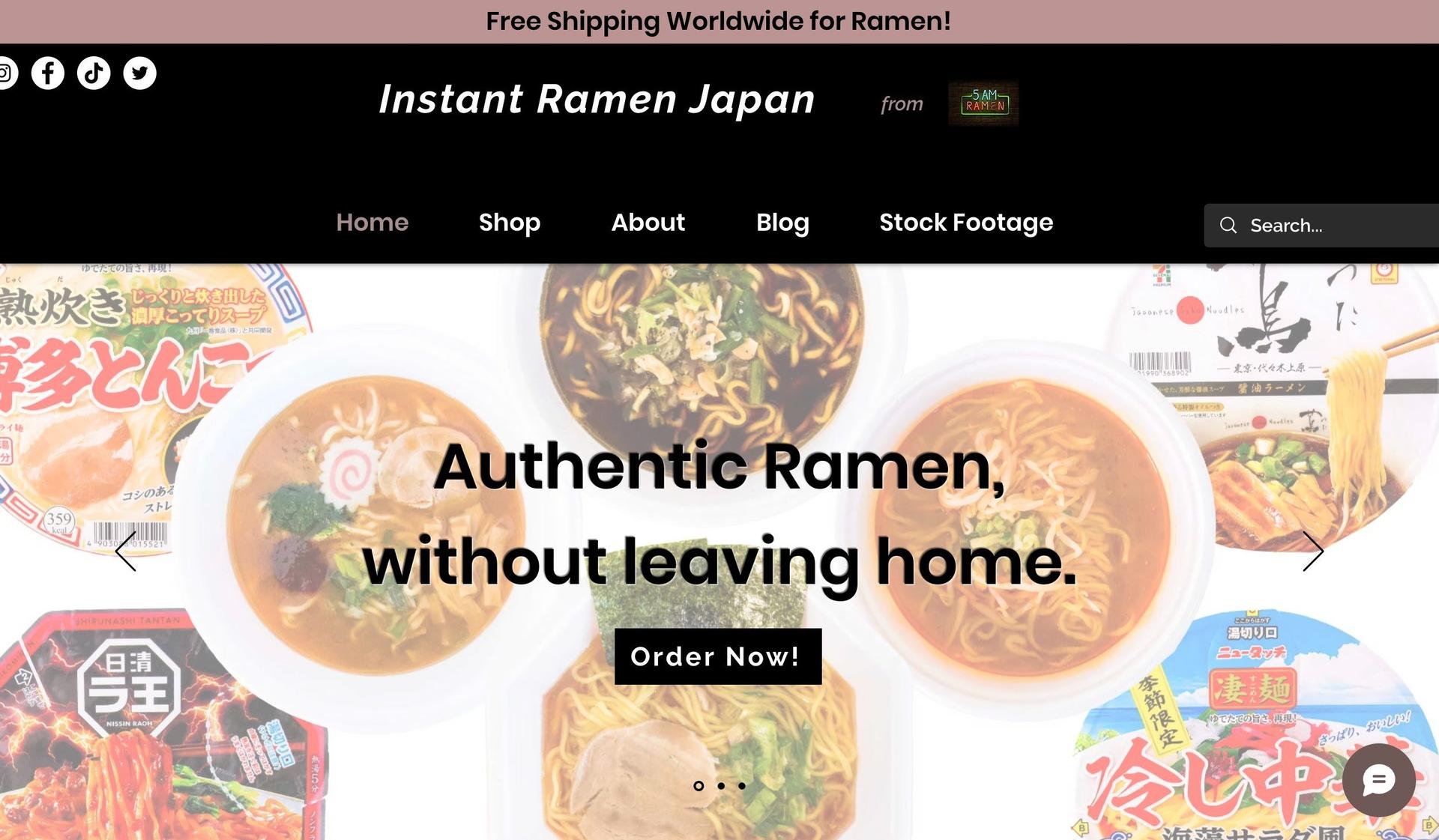 Instant Ramen-japanese web design examples